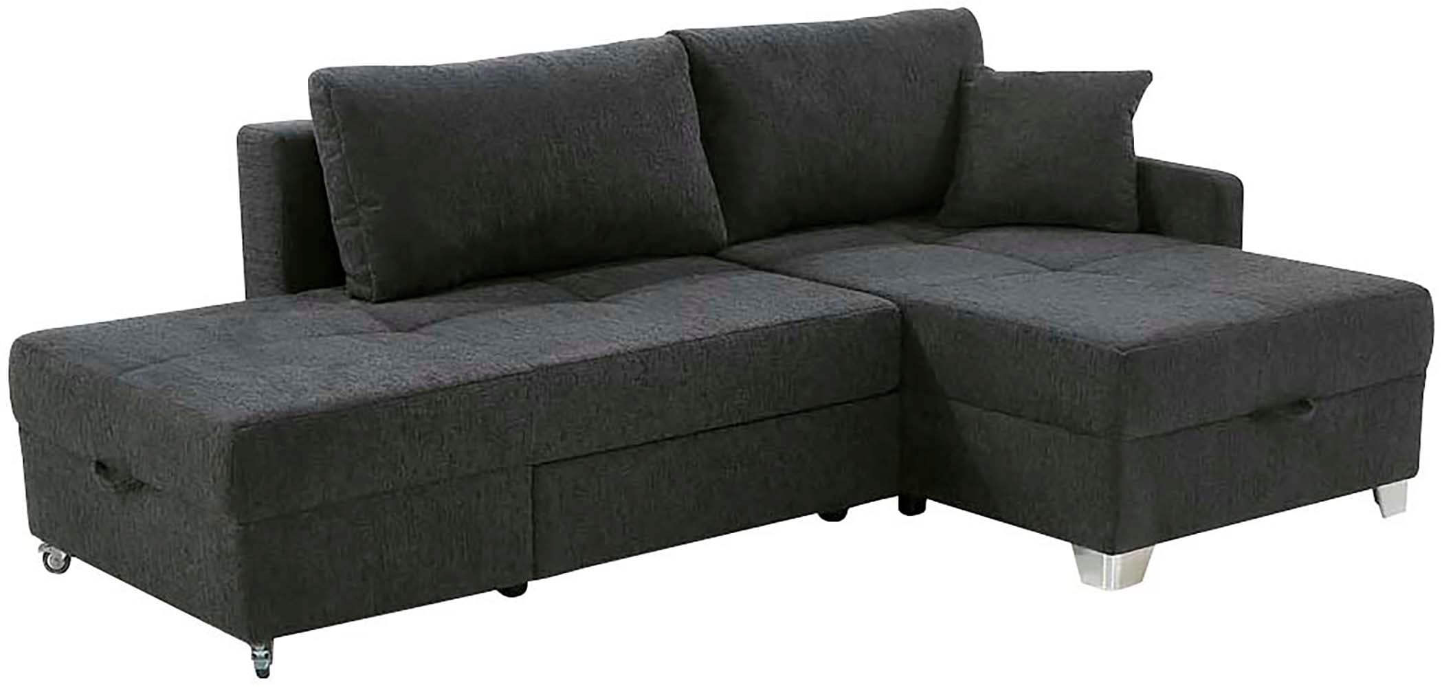 Jockenhöfer Gruppe Ecksofa »Lemberg, Dreh-Schwenk-Ottomane«, inklusive Relax- und Schlaffunktion, Ottomane links/ rechts montierbar