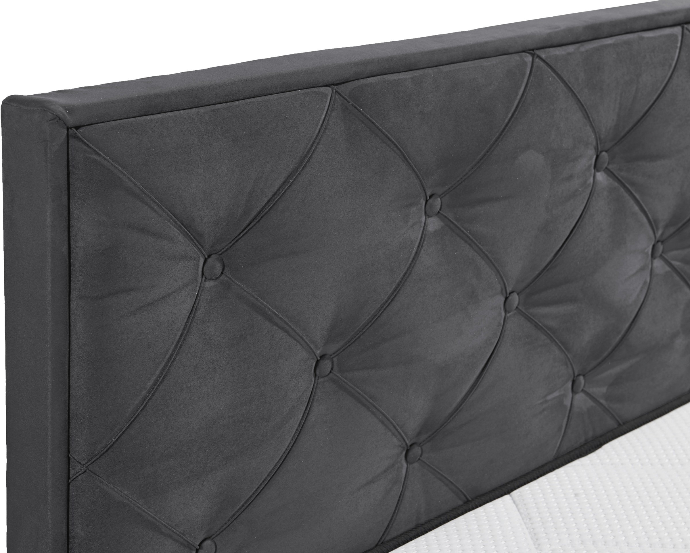 ED EXCITING DESIGN Boxbett »Monroe inkl. Bettkasten, erhältlich in den Breiten 160cm & 180cm« Duo-Matratze - feste Seite mit Kokosmatte