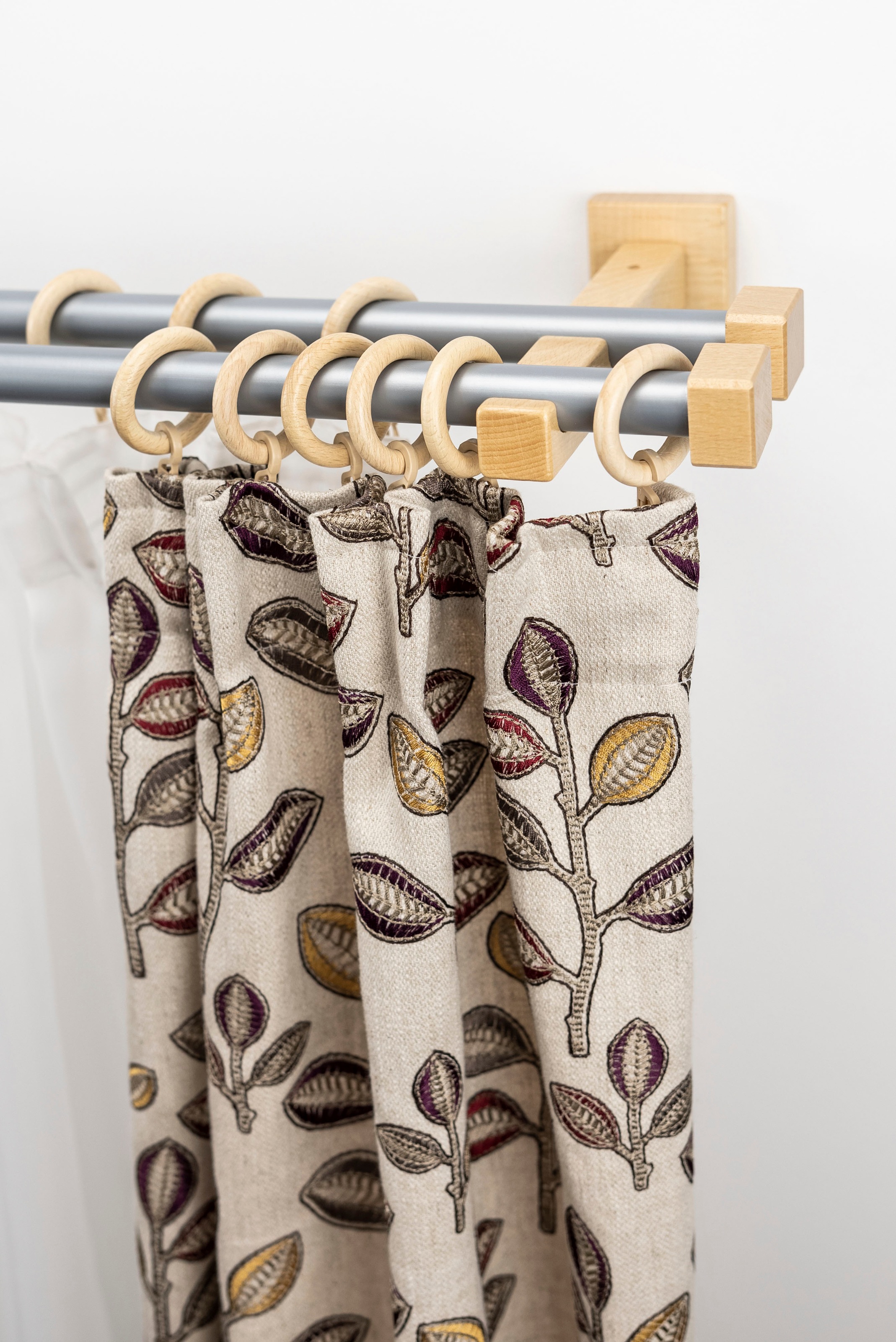 GARESA Gardinenstange »CUBUS« Ø 20 mm 2 läufig-läufig Wunschmaßlänge;Träger günstig online kaufen