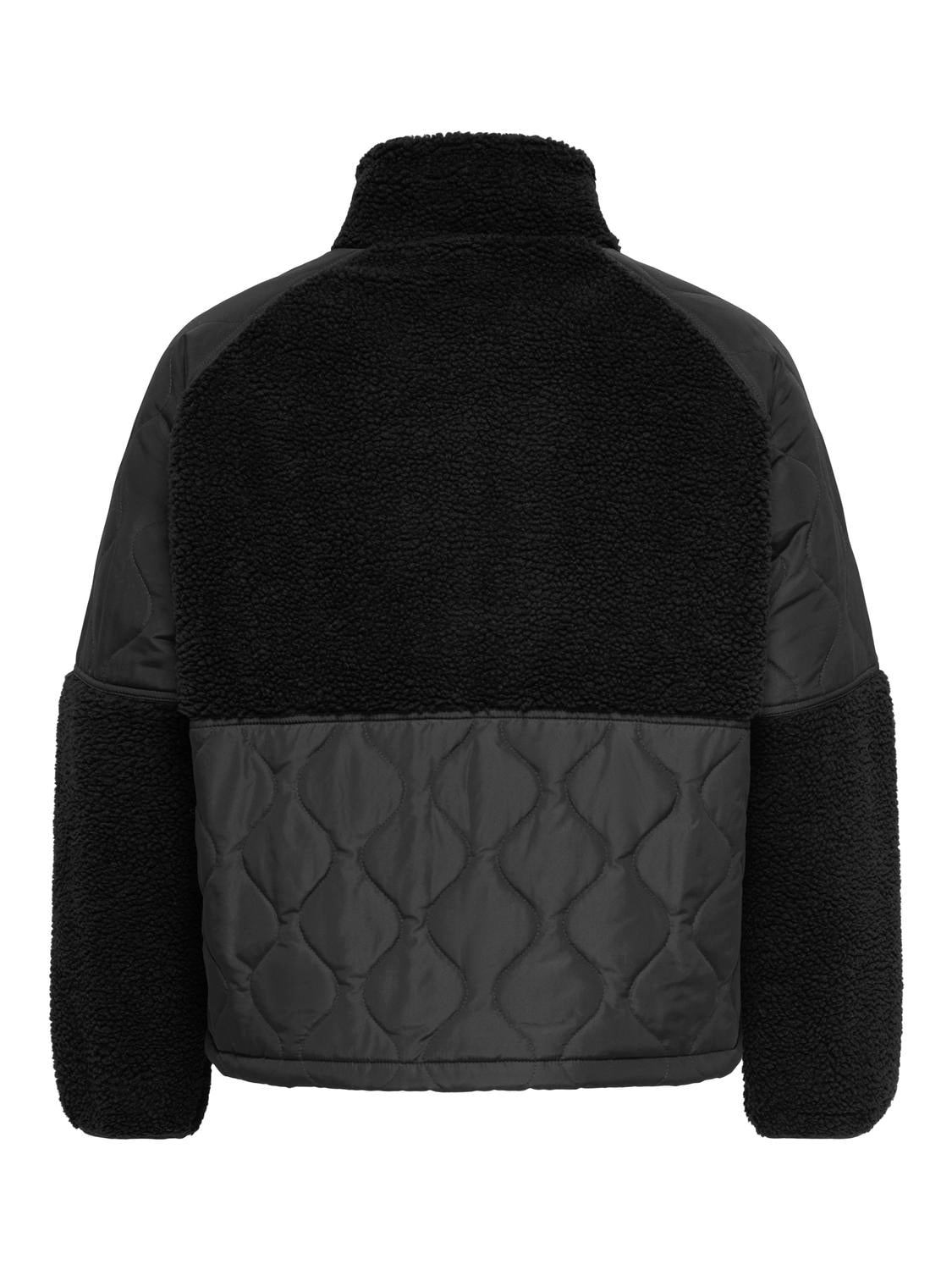 ONLY CARMAKOMA Steppjacke »CAROHIO QUILT MIX FLEECE SHORT OTW« Materialmix: Stepp und Teddyplüsch