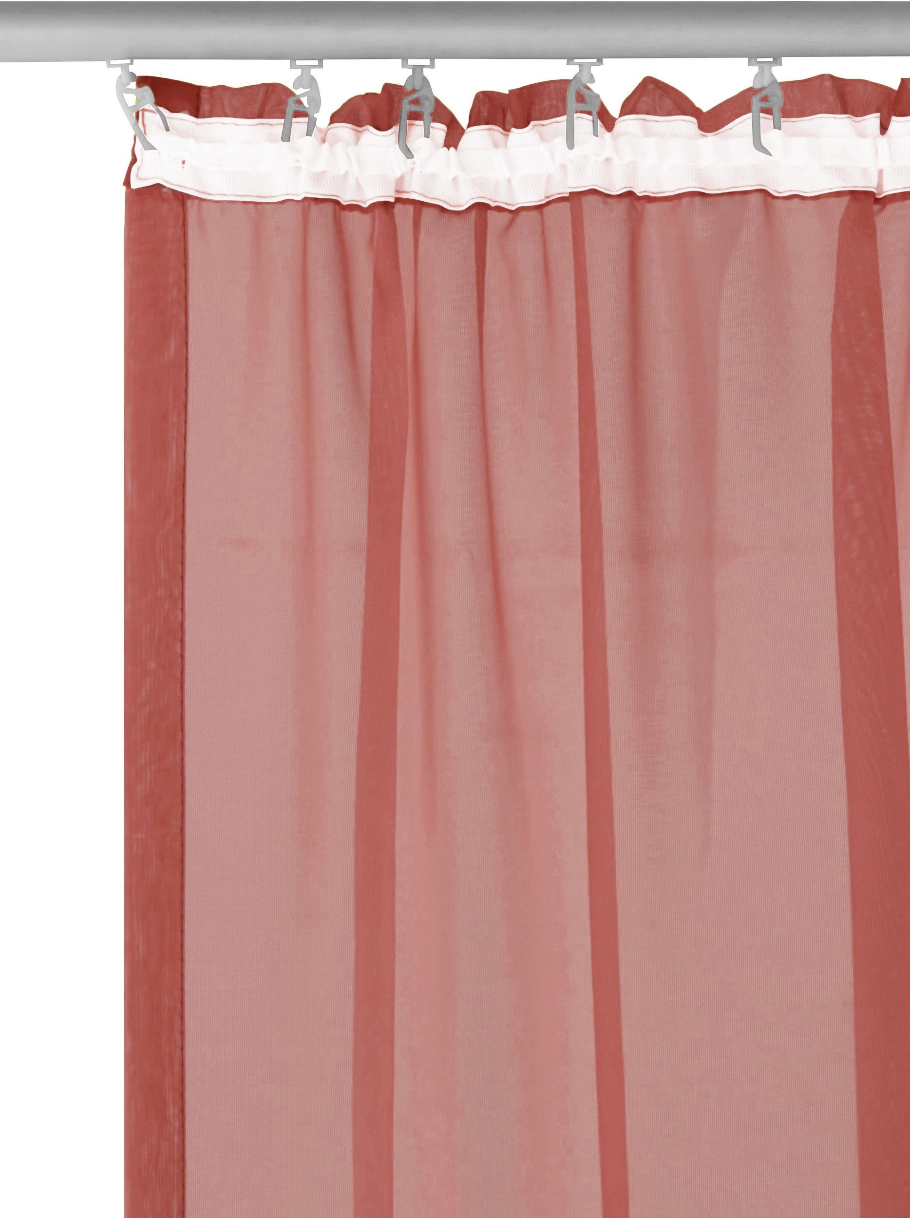 my home Gardine »XANA mit Ösen, Kräuselband oder Schlaufen«, (1 St.), Bestseller, einfarbig, 1 bzw. 2 Schals, pflegeleicht, Schal