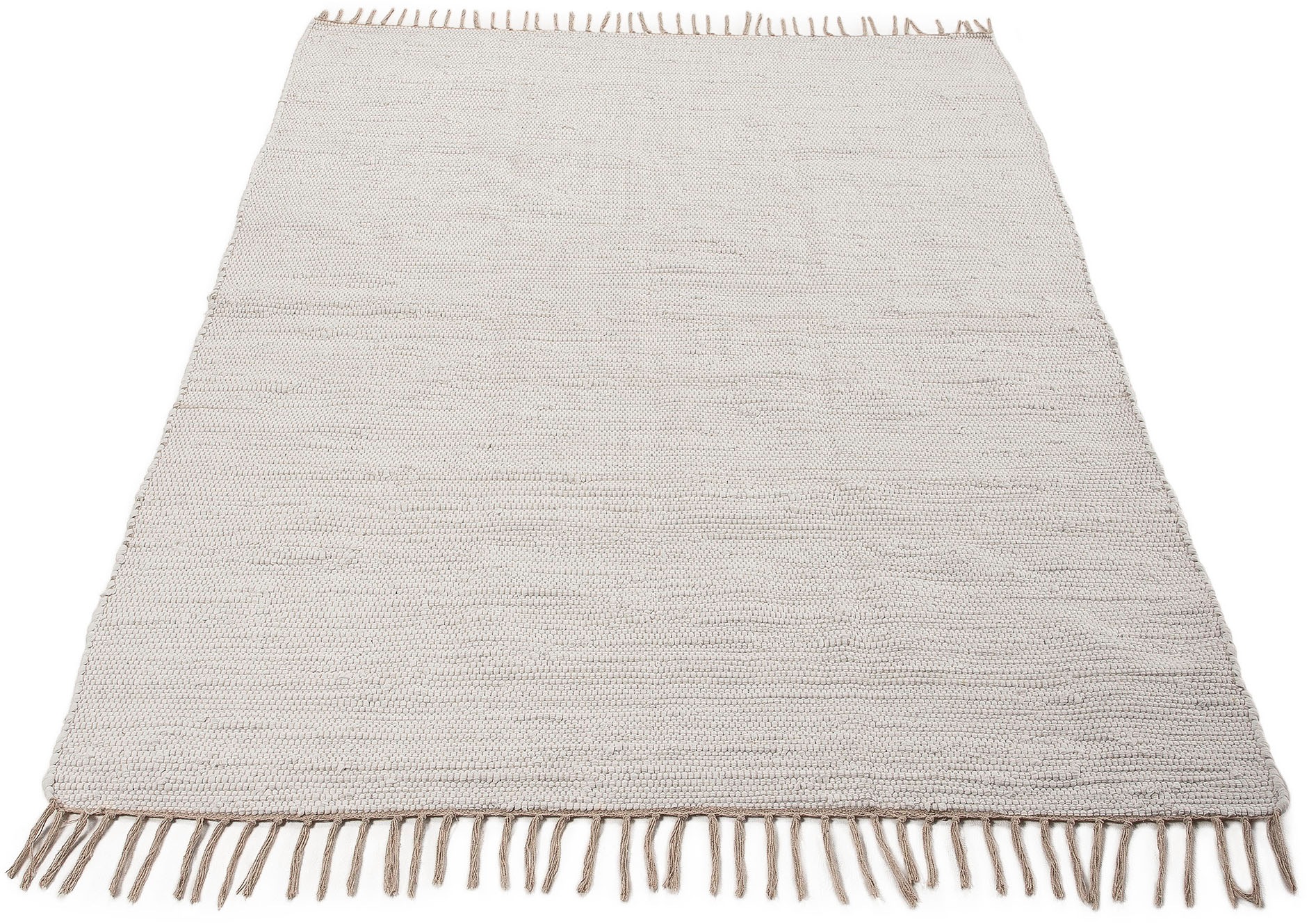 carpetfine Teppich »Kelim Chindi uni«, rechteckig, 5 mm Höhe, Wendeteppich, günstig online kaufen