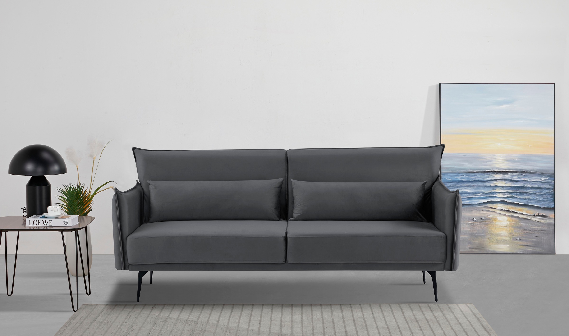 INOSIGN Schlafsofa TULARE, 204 cm, klappbarer 3-Sitzer mit verstellbarer Rü günstig online kaufen
