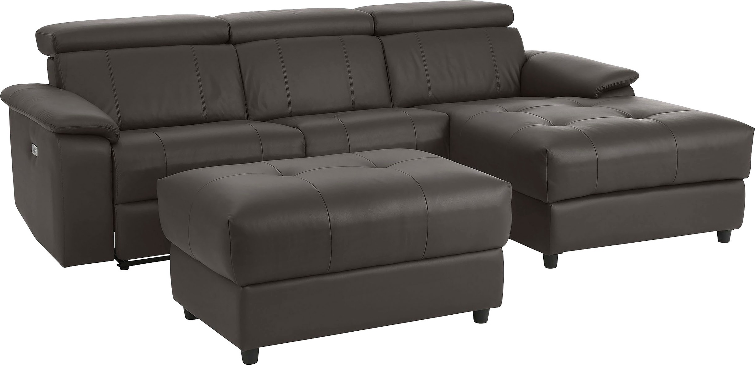 Home affaire Ecksofa »Binado, L-Form,«, mit manueller oder elektrischer Relaxfunktion mit USB-Anschluss