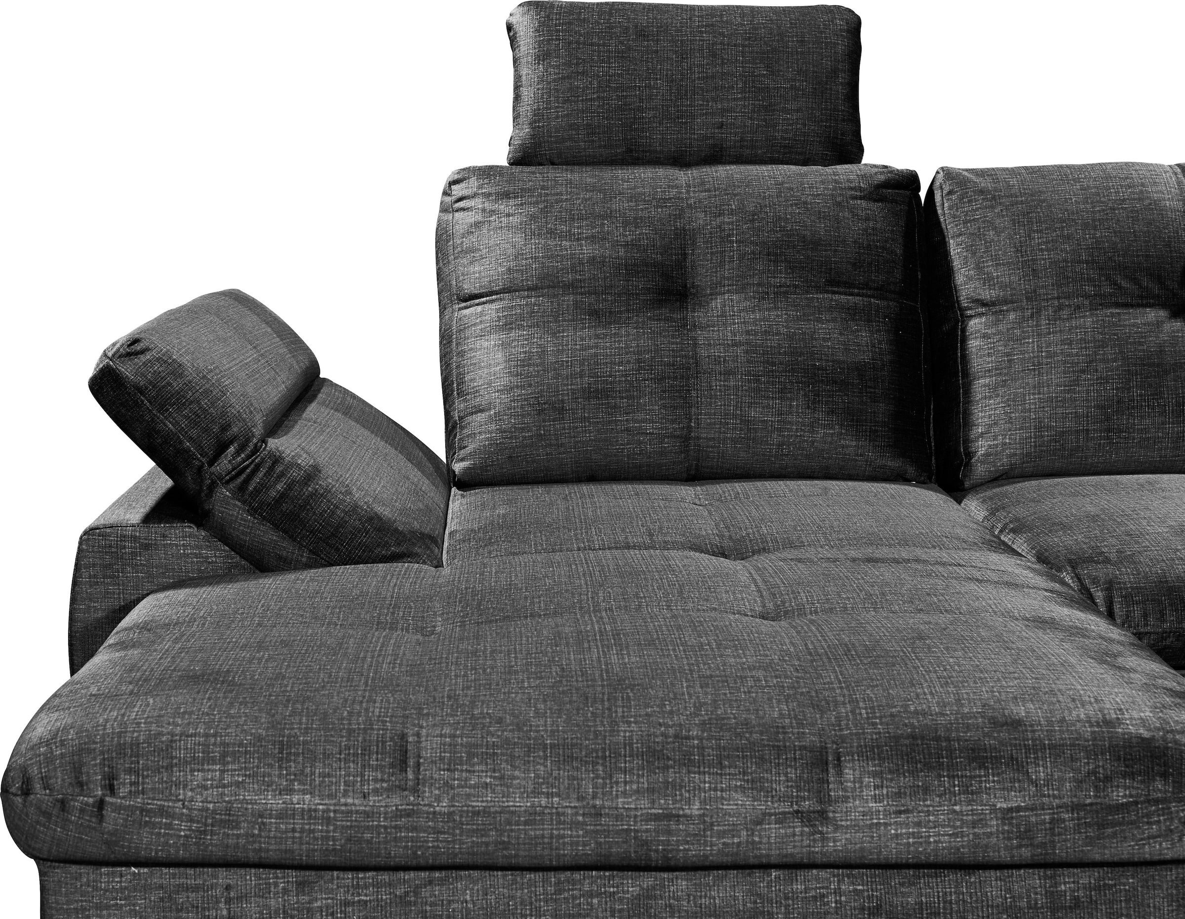 ED EXCITING DESIGN Wohnlandschaft »Alija U-Form«, mit Bettfunktion, Bettkasten, Armteilverstellung & Kopfstützen