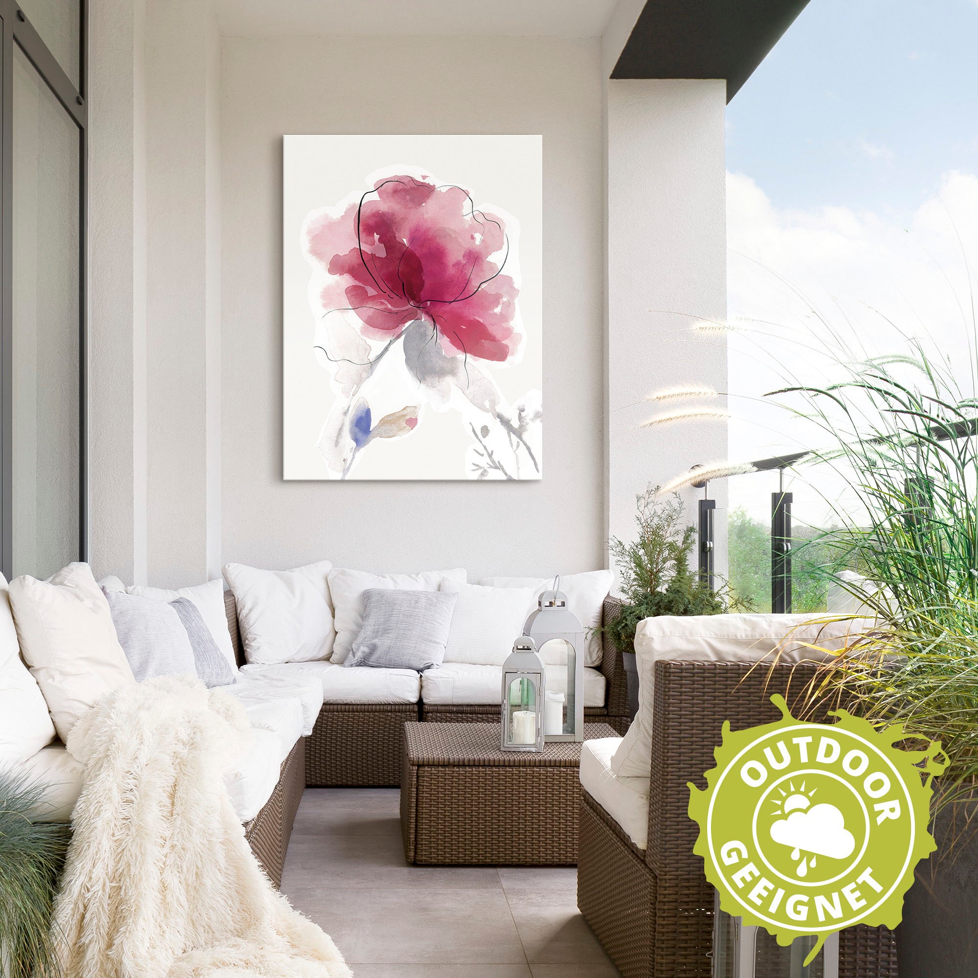 Artland Wandbild »Rosige Blüte II.«, Blumenbilder, (1 St.), als Alubild, Outdoorbild, Leinwandbild, Poster in verschied. Größen
