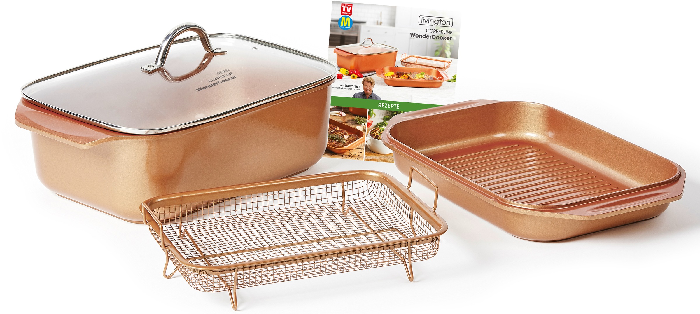 LIVINGTON Bräter »Cooperline Wonder Cooker« Aluminium Set, 5 Stk. tlg. inkl günstig online kaufen