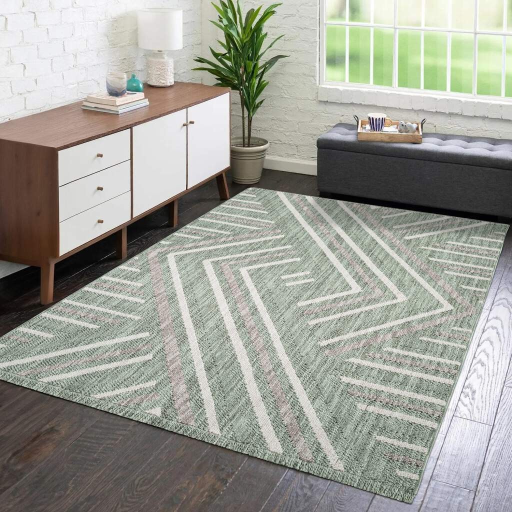 Carpet City Teppich »LINDO 7590«, rechteckig, 11 mm Höhe, Kurzflor, Hochtie günstig online kaufen