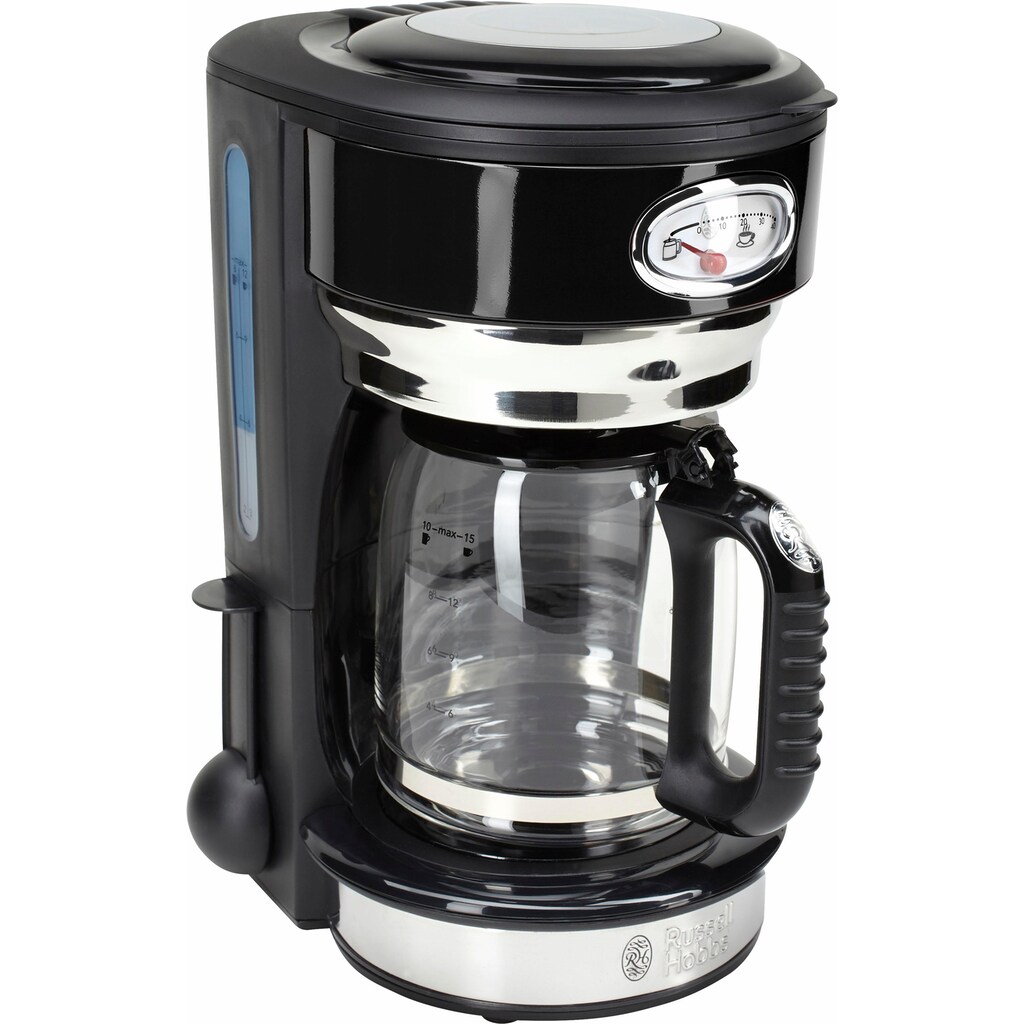 RUSSELL HOBBS Filterkaffeemaschine »Retro 21701-56 Classic Noir«, 1,25 l Kaffeekanne, Papierfilter, 1x4