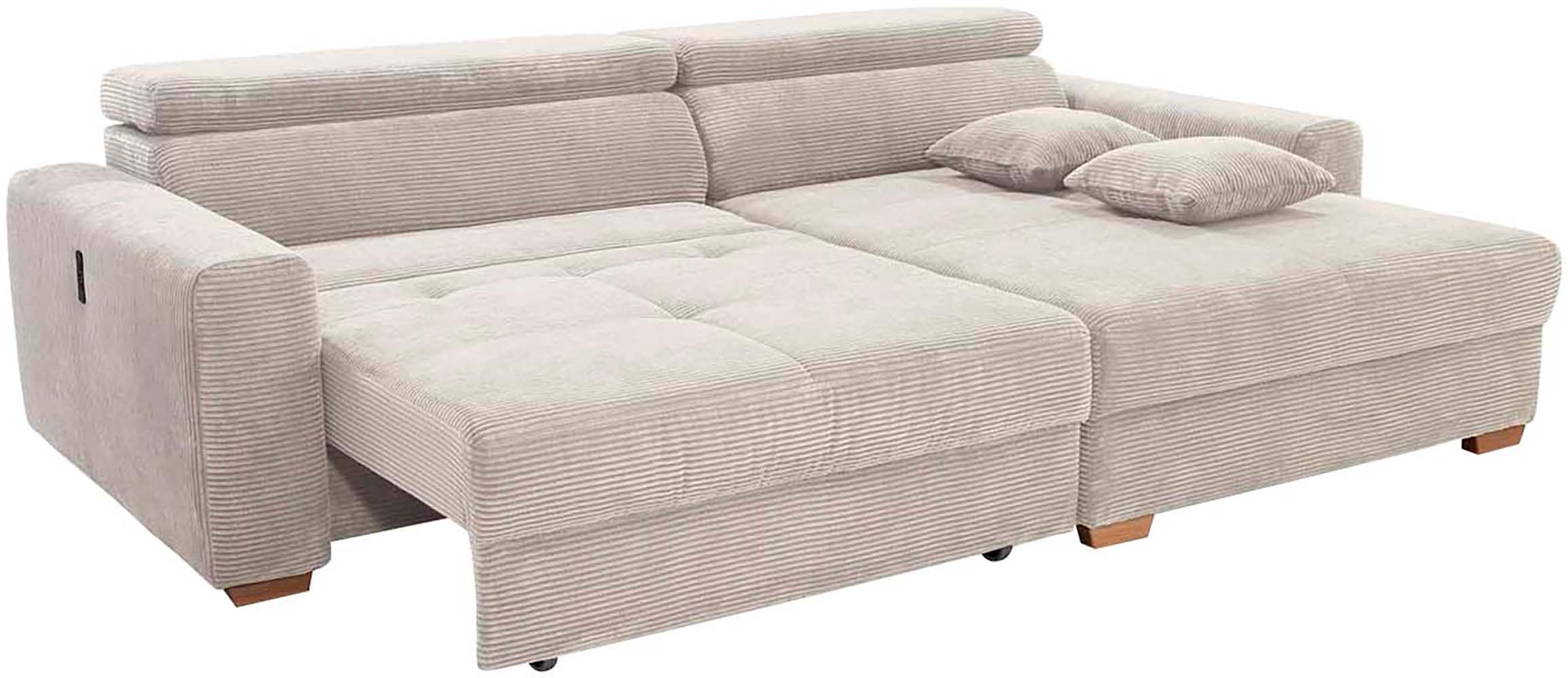 Jockenhöfer Gruppe Ecksofa »Slider, L-Form, 140kg Belastbarkeit je Sitzplatz«, elektromotorische Sitztiefenverstellung,USB-Ladeports,mit Kopfstützen