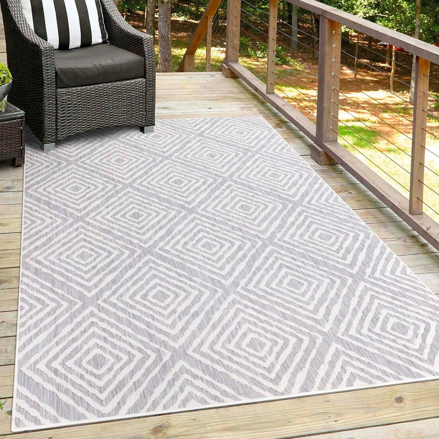 Carpet City Teppich »Outdoor 470«, rechteckig, 5 mm Höhe, UV-beständig, Fla günstig online kaufen