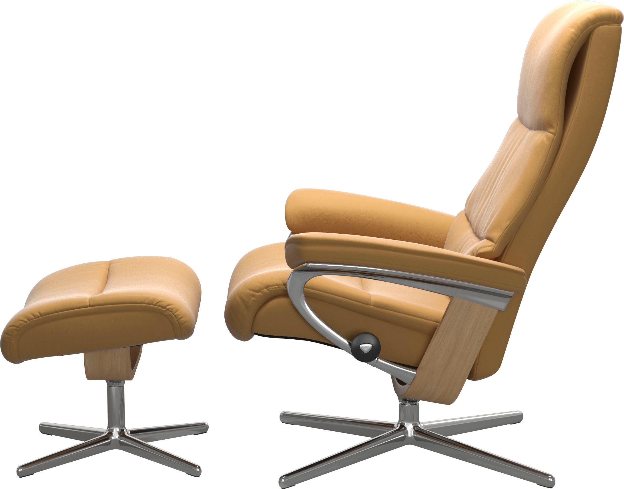 Stressless® Fußhocker »View«, mit Cross Base, Größe S, M & L, Holzakzent Eiche