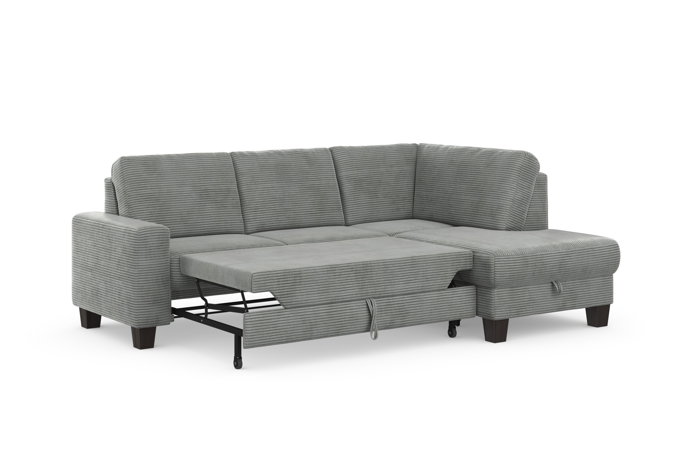 Home affaire Ecksofa »Summer L-Form«, mit Ottomane, mit oder ohne Bettfunktion und Bettkasten, Cord-Bezug