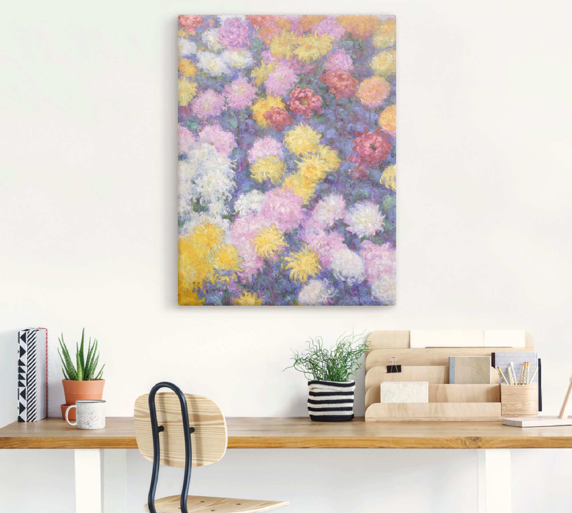Artland Leinwandbild »Chrysanthemen. 1897«, Blumenwiese, (1 St.), auf Keilrahmen gespannt