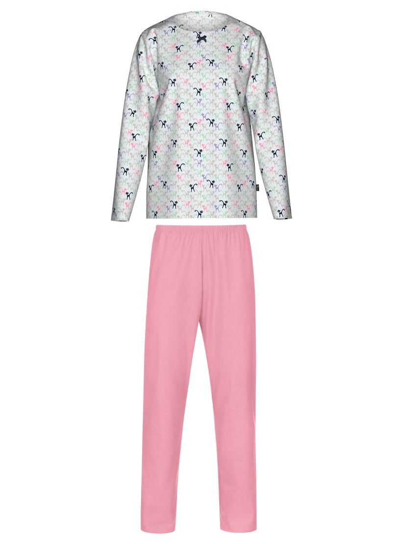 Trigema Schlafanzug »TRIGEMA Pyjama mit Katzenmotiv« 1 tlg.