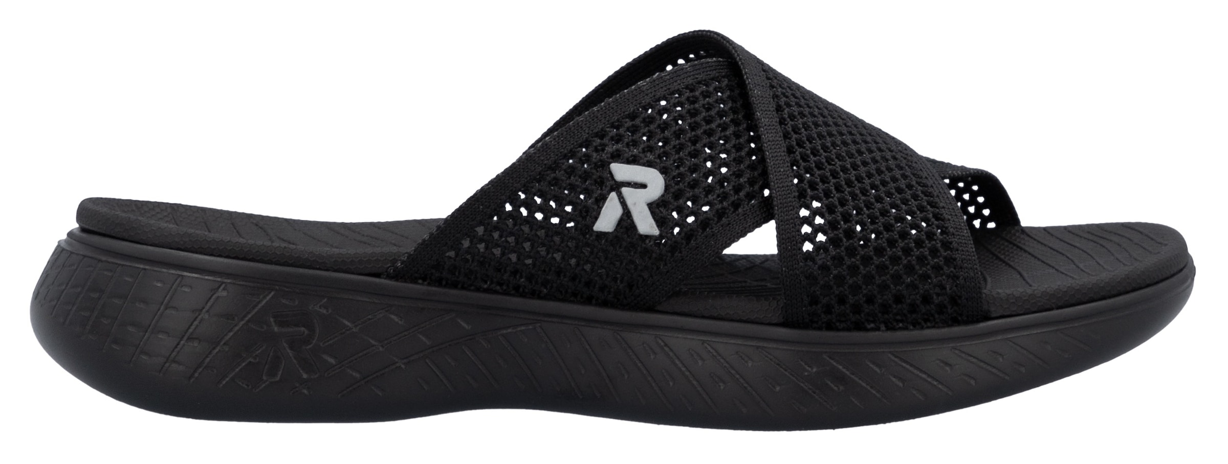 RIEKER Sport Pantolette »Ballina«, Badeschuh, Sommerschuh, Strandschuh, Urlaubschuh zum Schlupfen