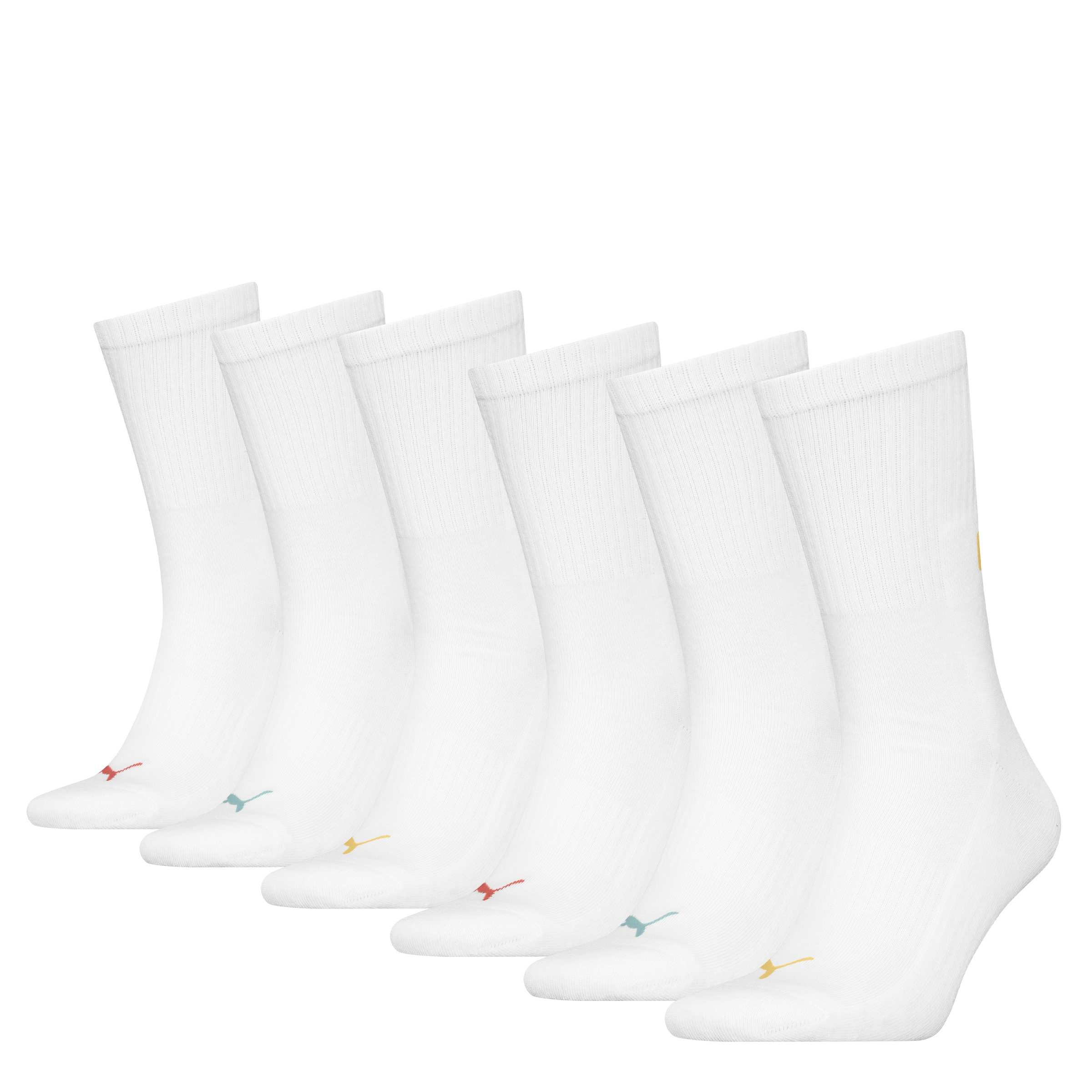 PUMA Socken »PUMA UNISEX CUSHIONED NEXT CREW 6P ECOM« 6 Paar,  mit Logoschriftzug an der Rückseite