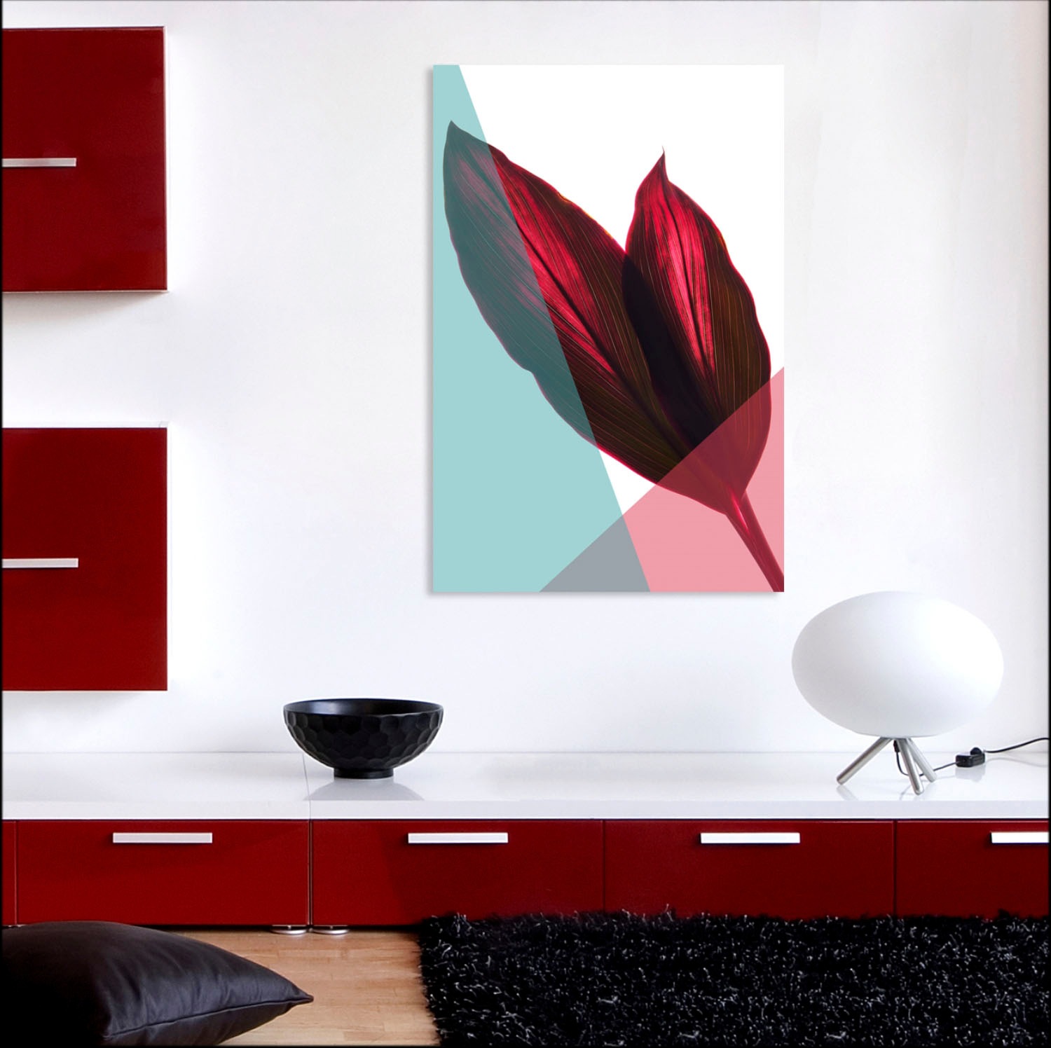 queence Acrylglasbild »Blätter«, Pflanzen-Pflanzenbilder-Kunst-Blätter-Blät günstig online kaufen