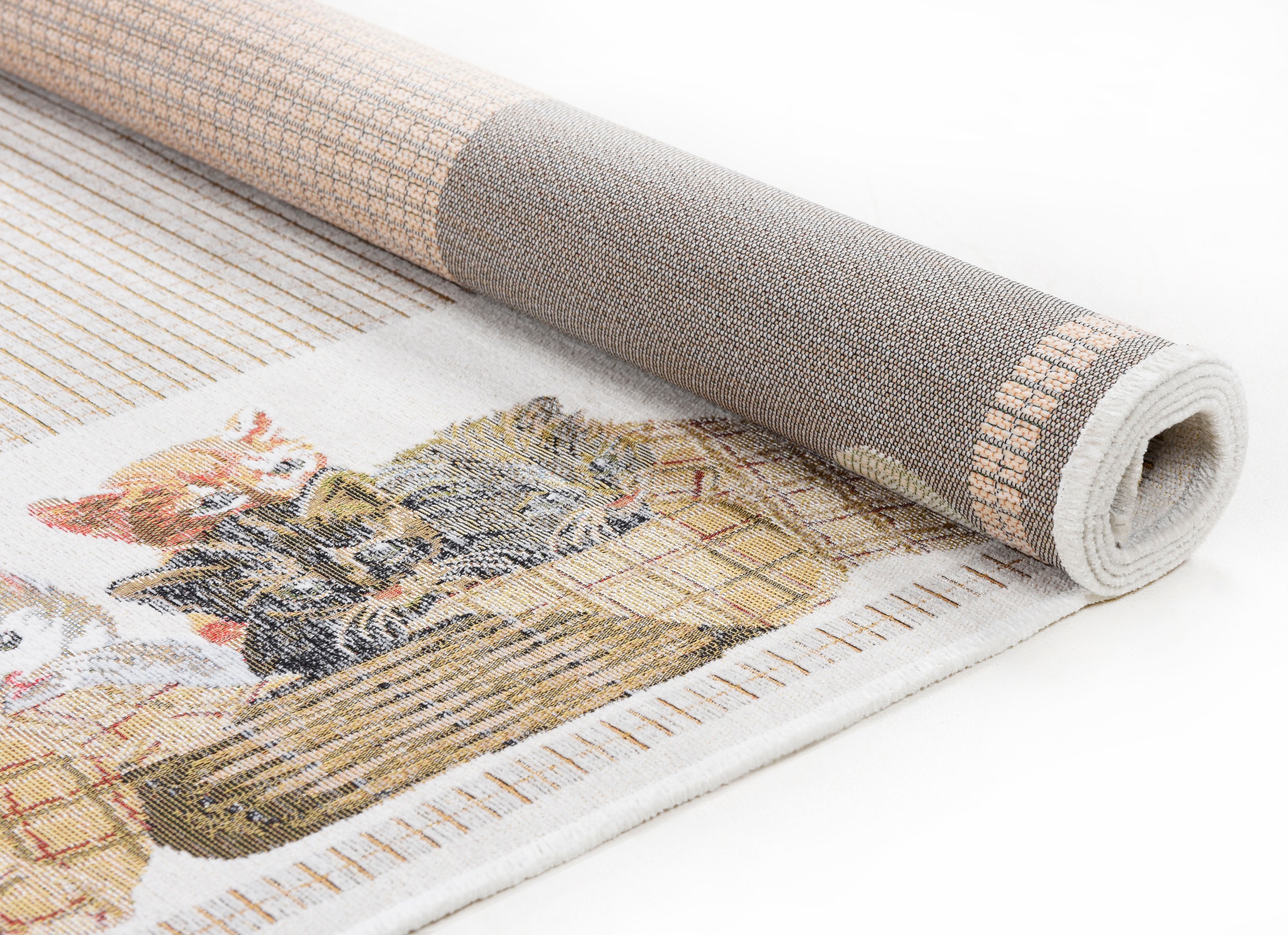 THEKO Teppich »Flomi Kitten«, rechteckig, 4 mm Höhe, mit Bordüre und niedlichem Katzenmotiv