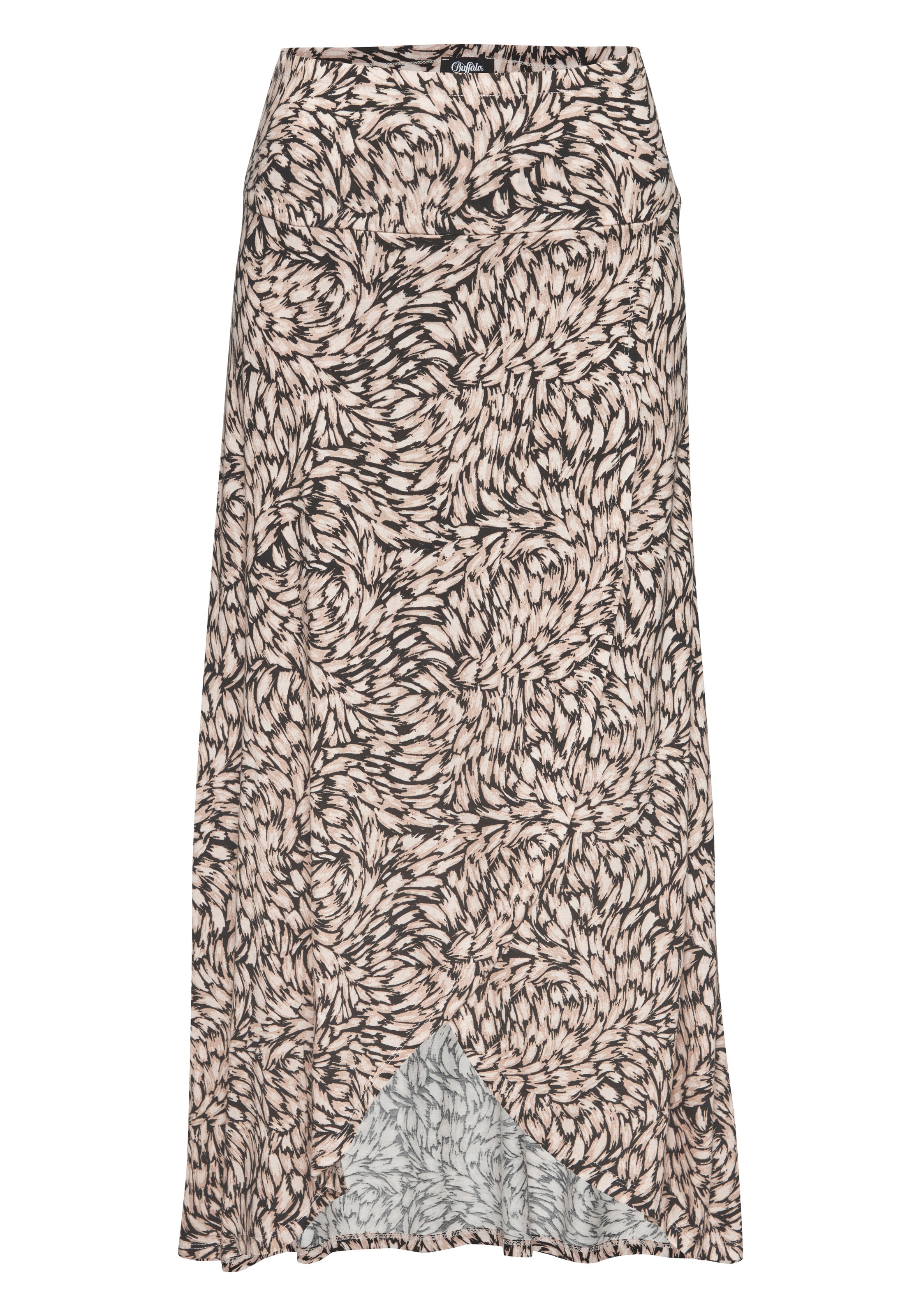 Buffalo Jerseyrock mit Alloverprint, sommerlicher Maxirock in Wickeloptik