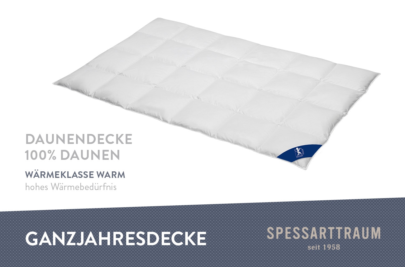 SPESSARTTRAUM Daunenbettdecke »Laax«, warm, Bezug 100% Baumwolle, (1 St.), günstig online kaufen