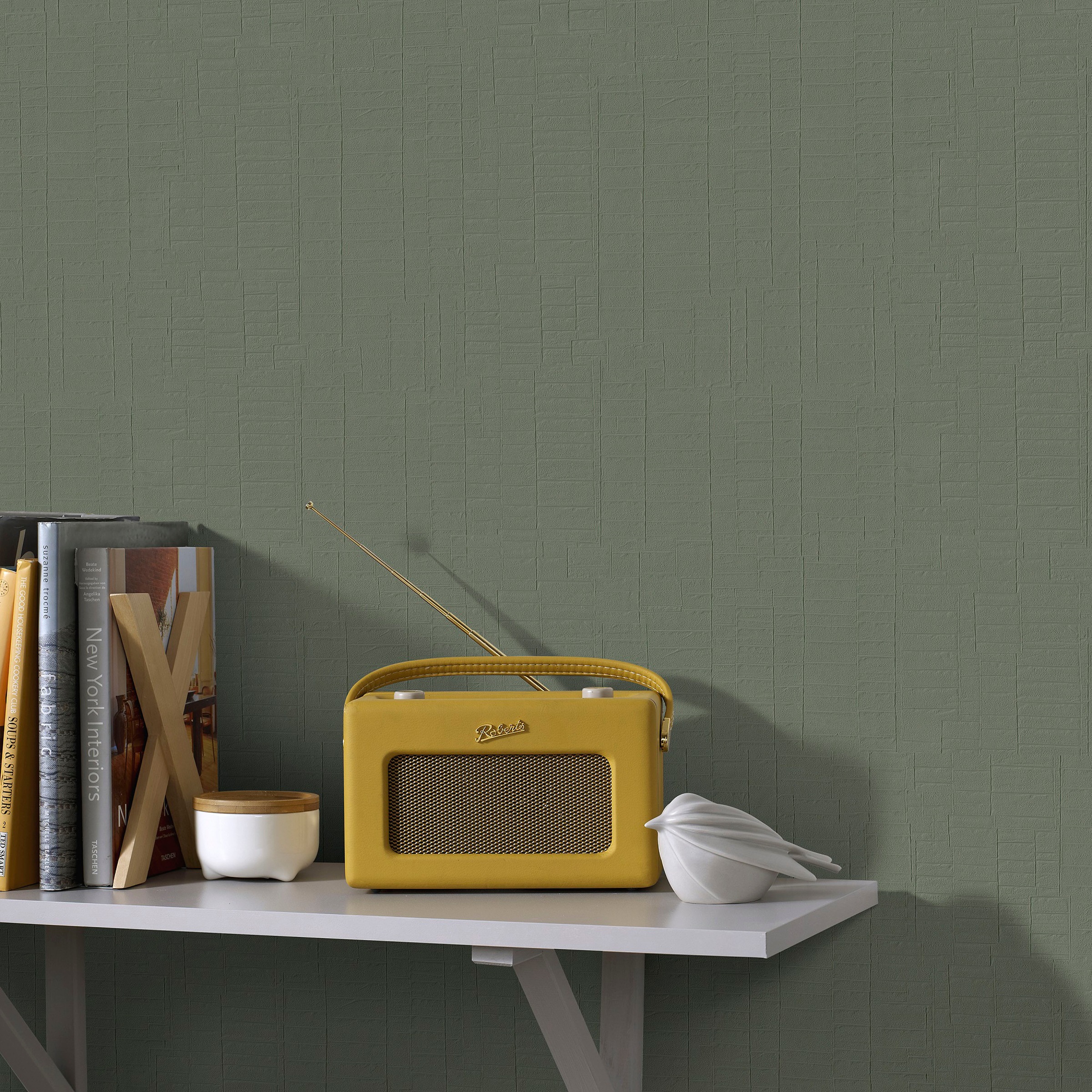 Superfresco Easy Vliestapete »Glenn« uni glatt Grün - 10mx52cm