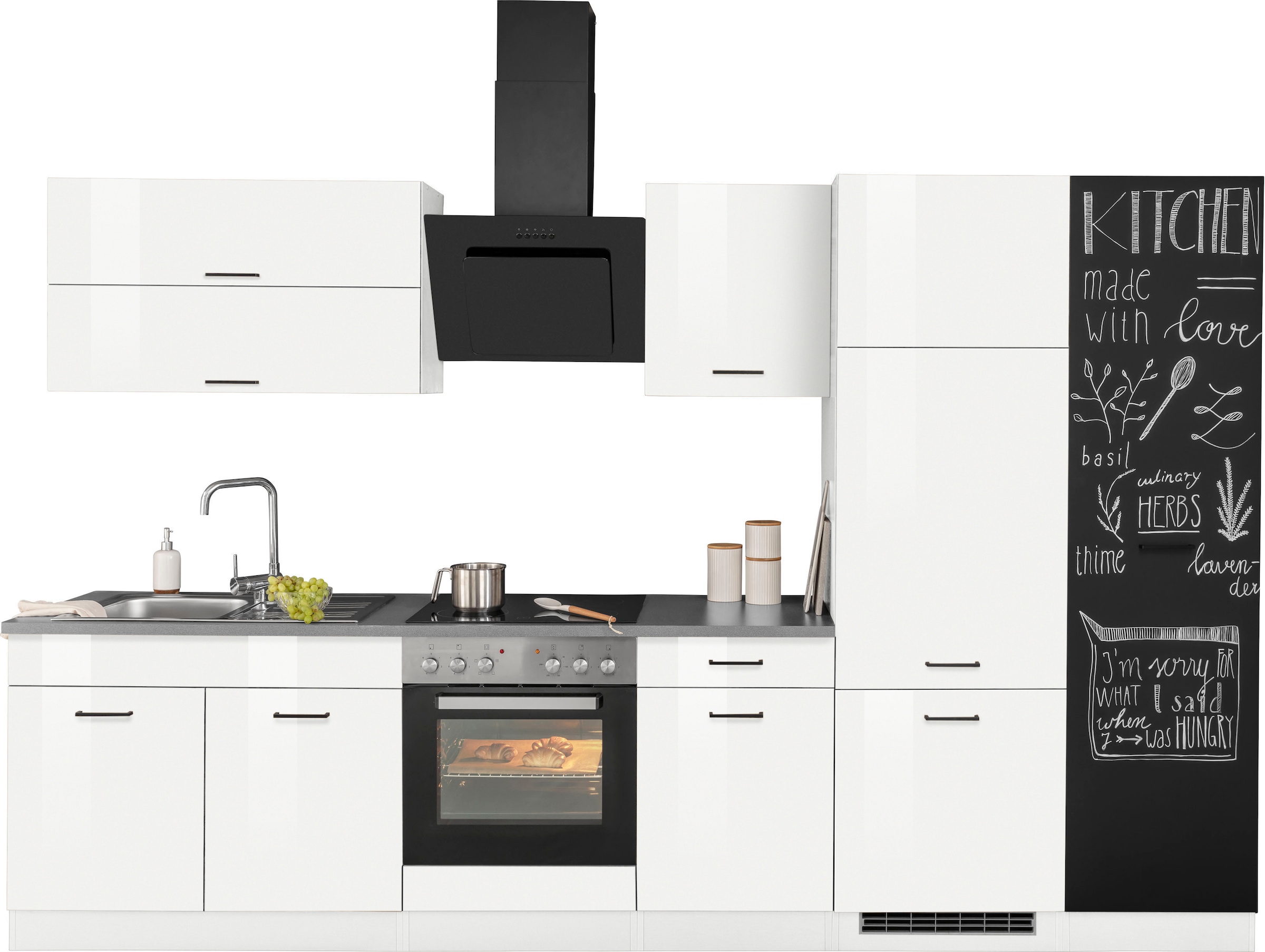 KOCHSTATION Küchenzeile »KS-Trier«, mit E-Geräten, Breite 320 cm