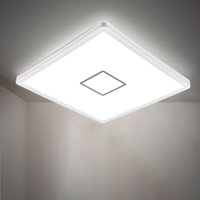 Schlafzimmer Küche neutralweißes Licht 28 W 6000 K Wellenförmige Deckenlampe LED Deckenleuchte moderne Deckenhalterung für Wohnzimmer 4 integrierte LED-Boards Flur und Schlafzimmer 