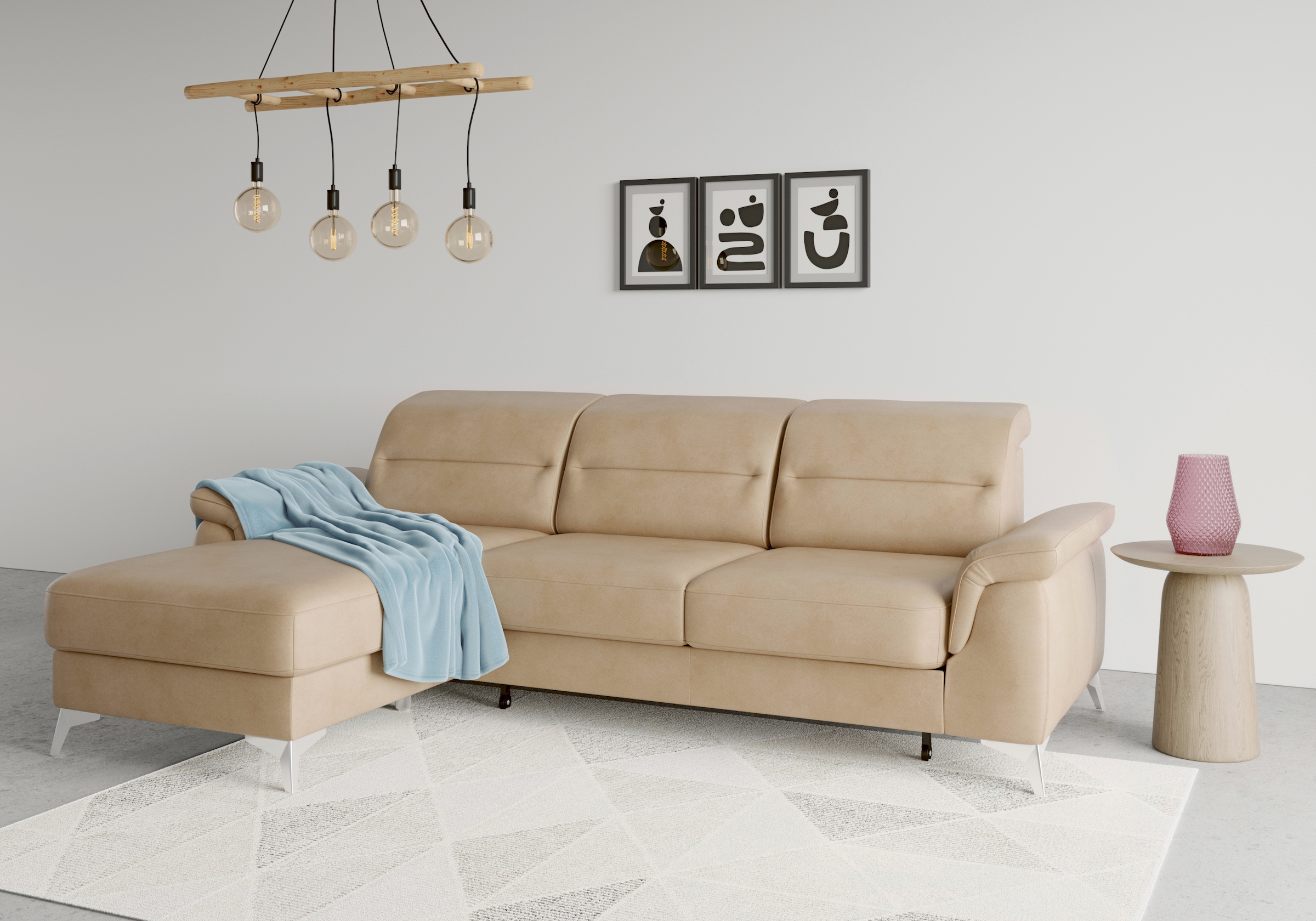 sit&more Ecksofa »Sinatra L-Form« mit Recamiere, optinal mit Kopfteilverste günstig online kaufen