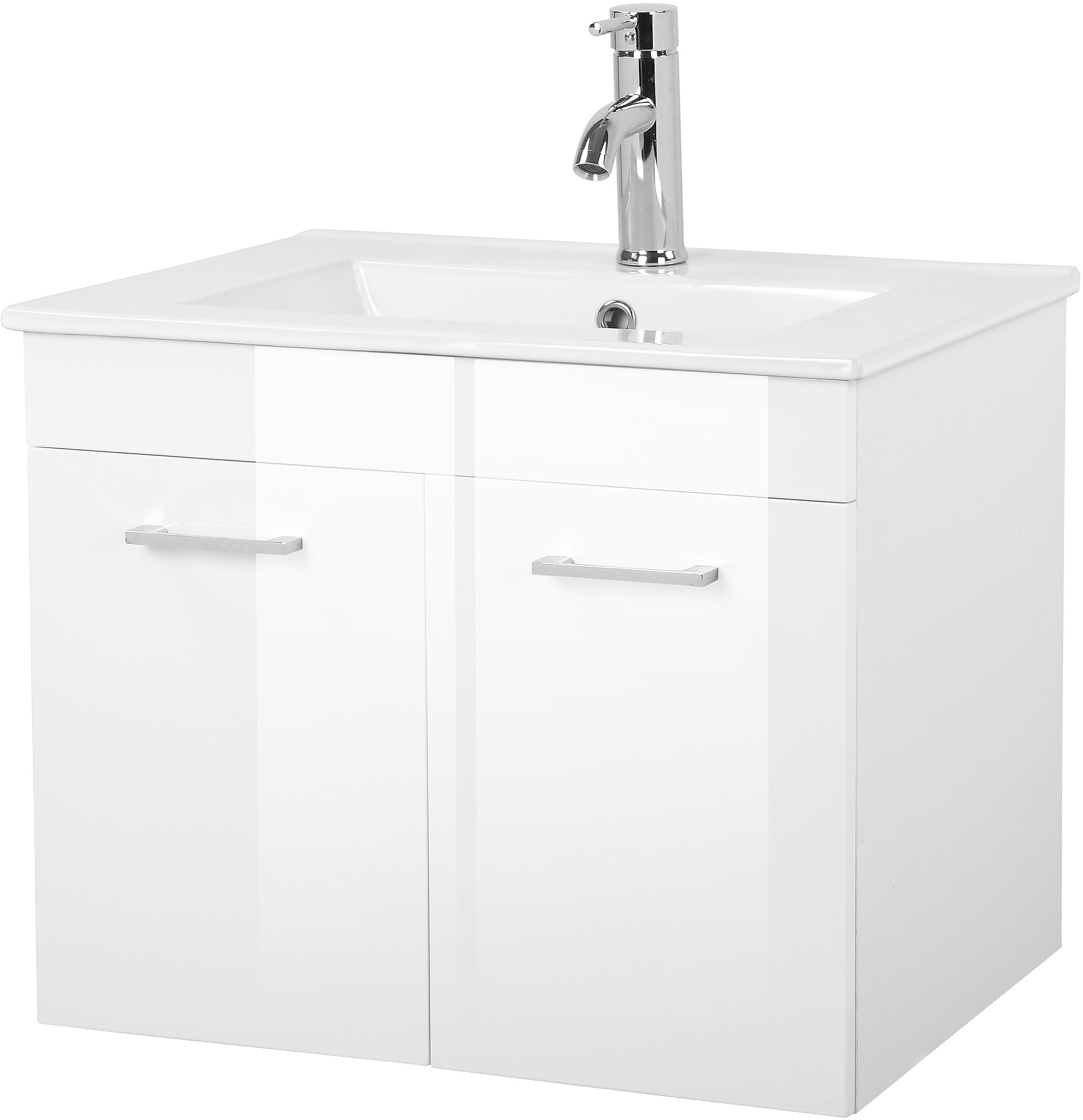 Waschtisch WELLTIME "Florenz, Breite 60cm, 2 Tür, 2 Fächer