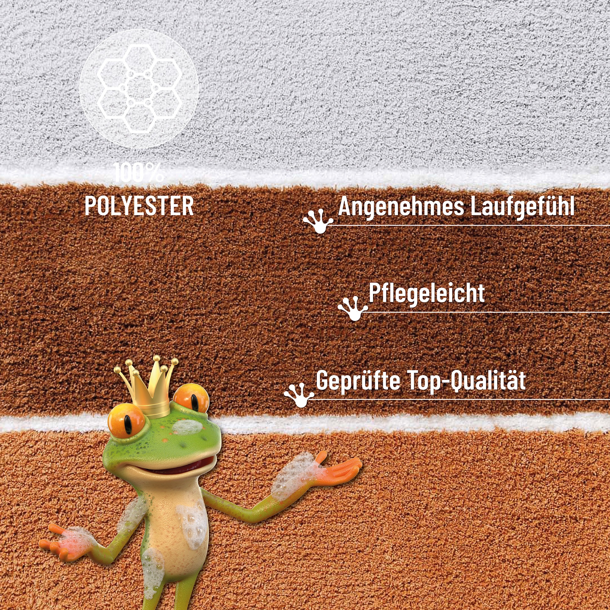 Homie Living Badematte »Rio Marina« Höhe 30 mm rutschhemmend beschichtet fußbodenheizungsgeeignet | schnell trocknend