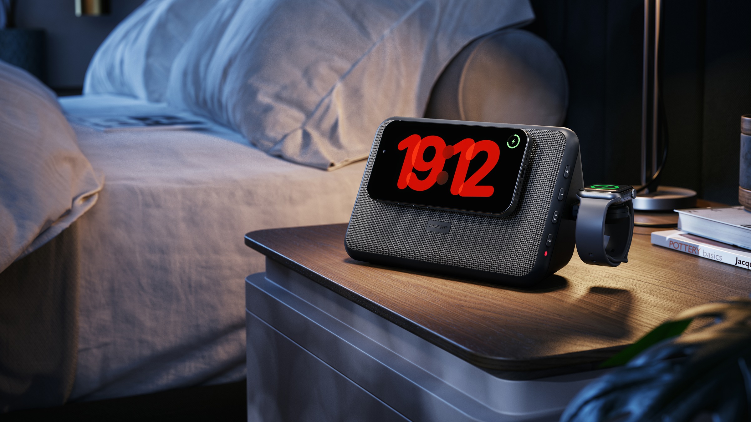 Sharp Bluetooth-Lautsprecher »CP-DS10« Stereo (A2DP Bluetooth | AVRCP Bluetooth | Bluetooth Apple Siri | Google Assistant | Ladefunktion für Mobilgeräte | Lautstärkeregelung )