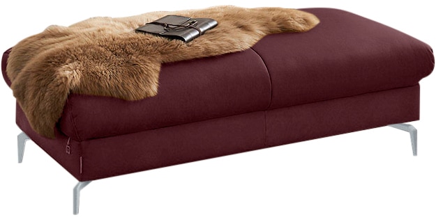 W.SCHILLIG Polsterhocker »piedroo, Designsofa mit tollem Sitzkomfort, bequem, L-Form«, Füße in Silber matt