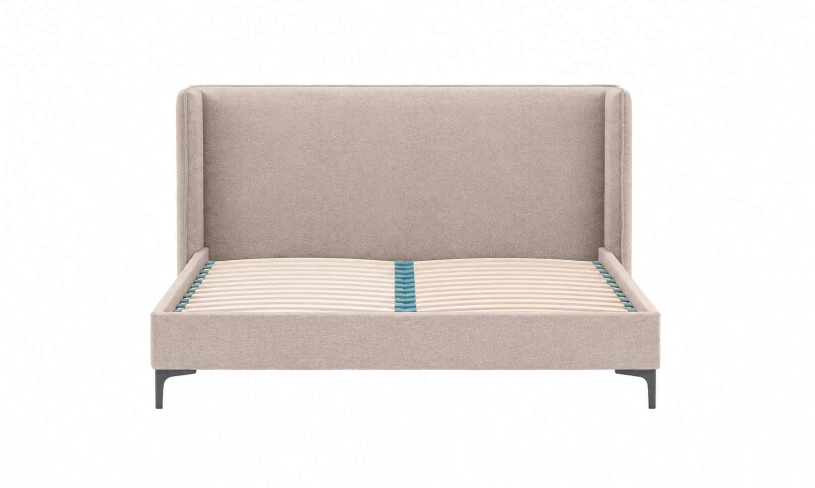 Home affaire Polsterbett »LYSEKIL Bettgestell mit Lattenrost, Breite 140/160/180/200cm, Chenille« Rahmenbett mit Kopfteil, ohne Matratze und Topper