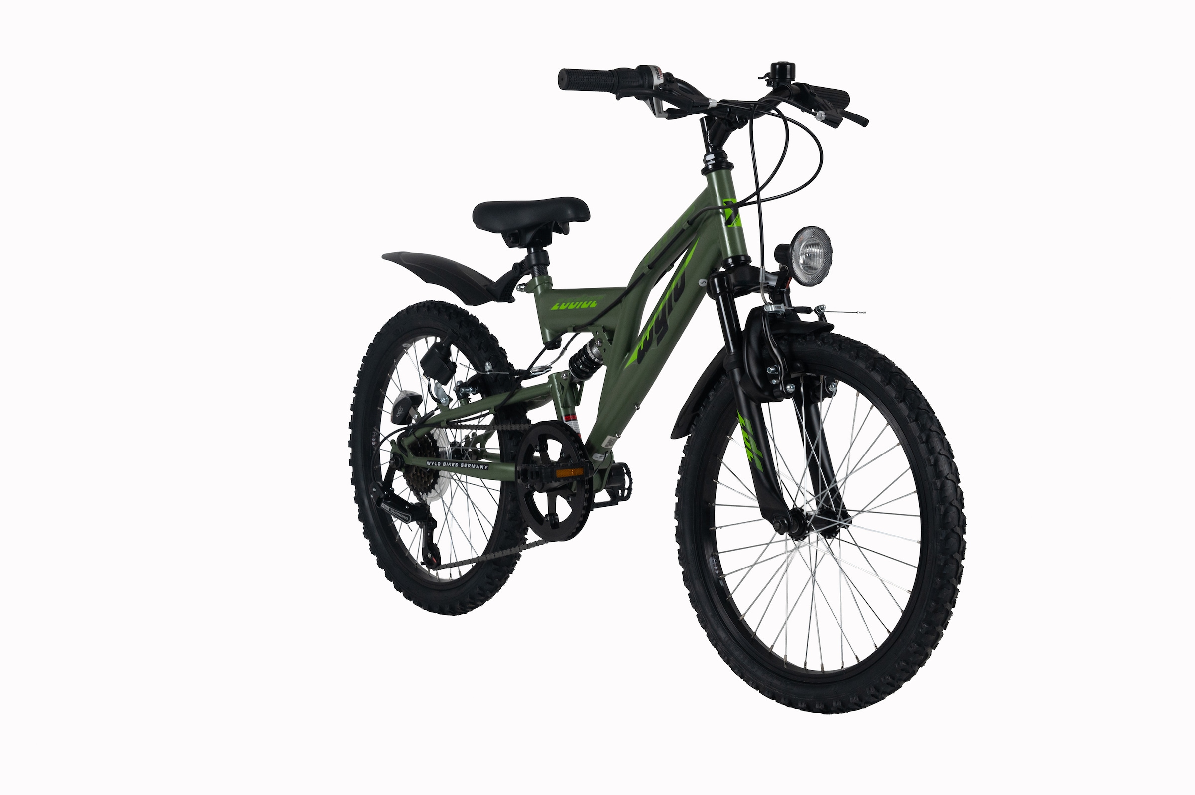 WYLD Kinderfahrrad »WYLD Kinder-Mountainbike Fully ATB 20" Zodiac 6 Gänge« 6 Gang Shimano Tourney Schaltwerk Kettenschaltung