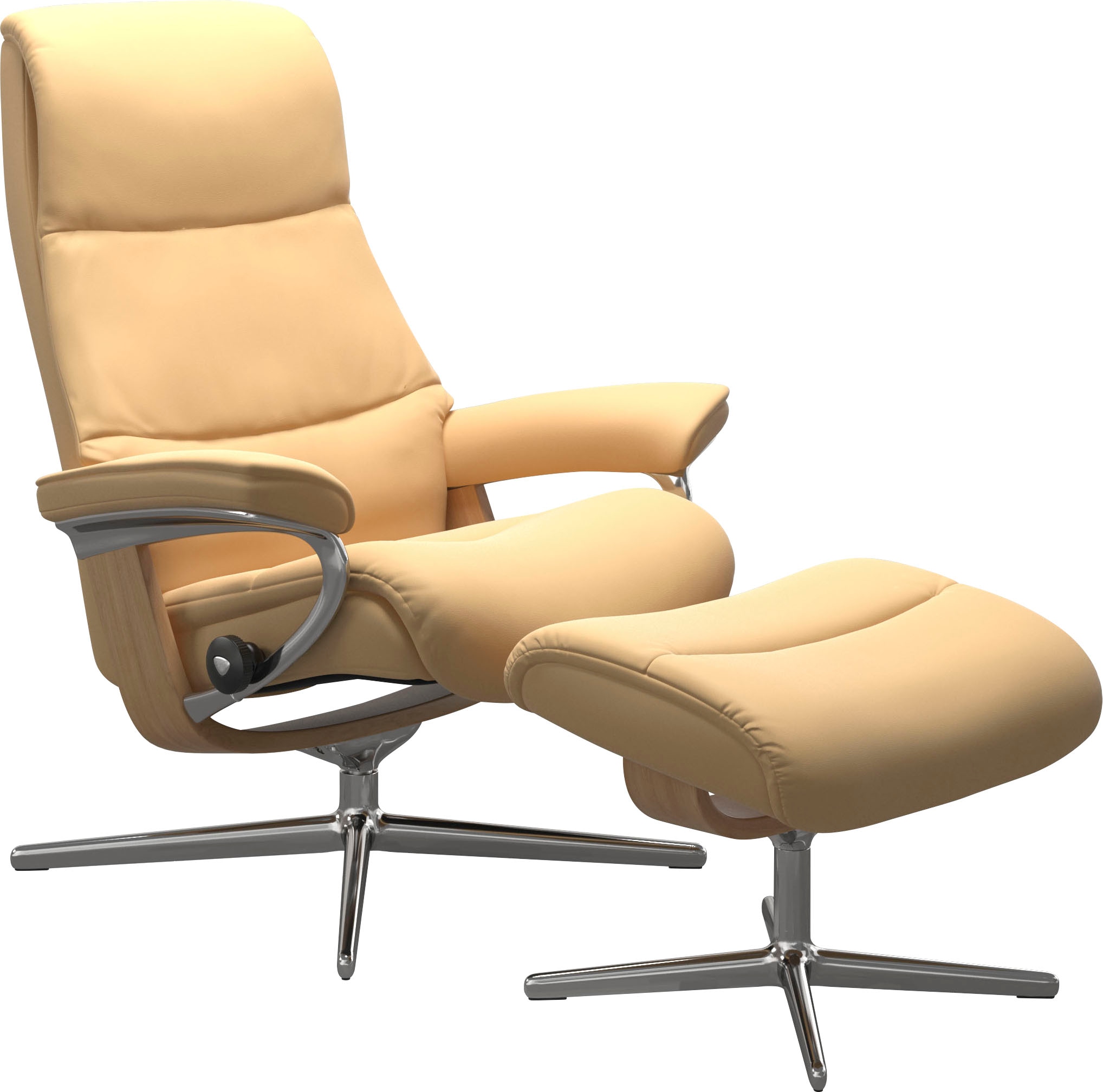 Stressless Fußhocker "View", mit Cross Base, Größe S, M & L, Holzakzent Eic günstig online kaufen