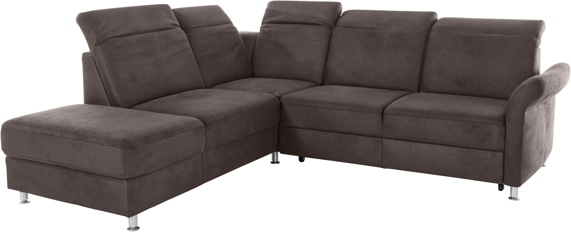 sit&more Ecksofa »Darwin L-Form«, inklusive Federkern, wahlweise mit Kopfteilverstellung, Bettfunktion
