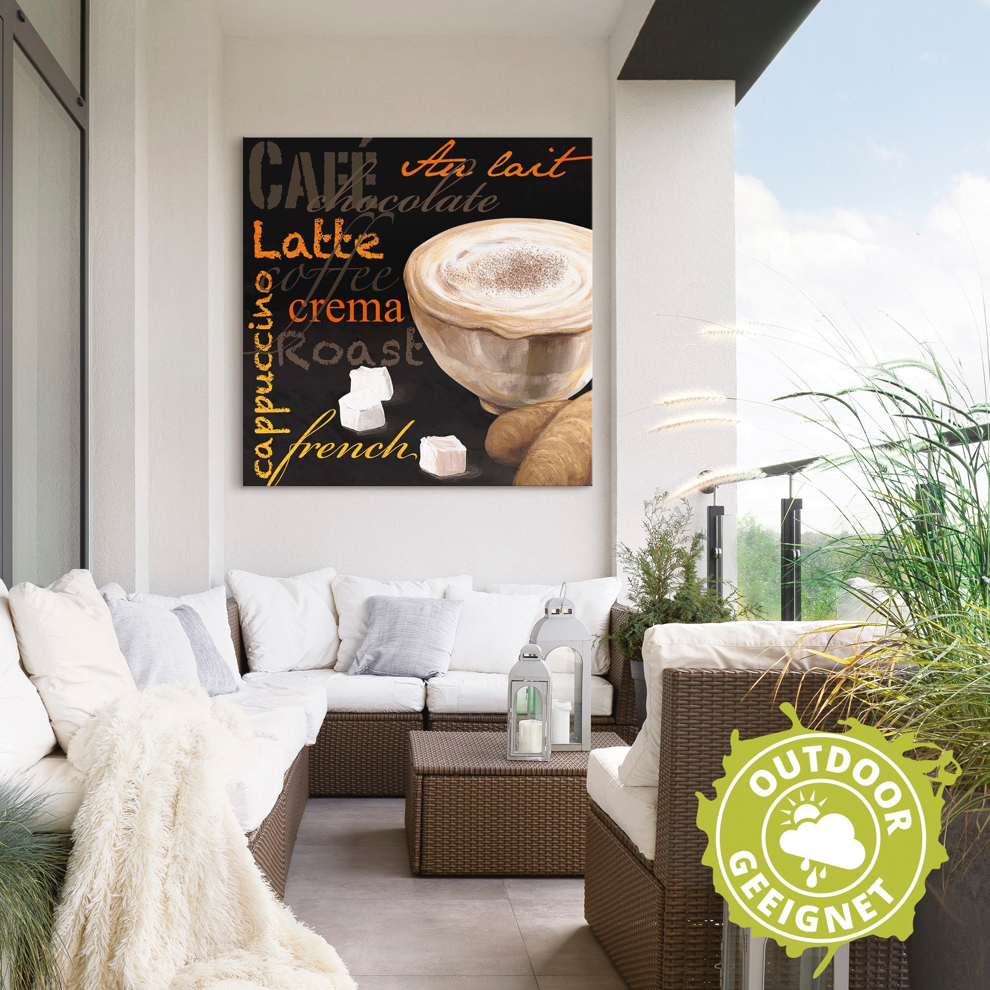 Artland Wandbild »Cappuccino - Kaffee«, Kaffee Bilder, (1 St.), als Alubild, Outdoorbild, Leinwandbild in verschied. Größen