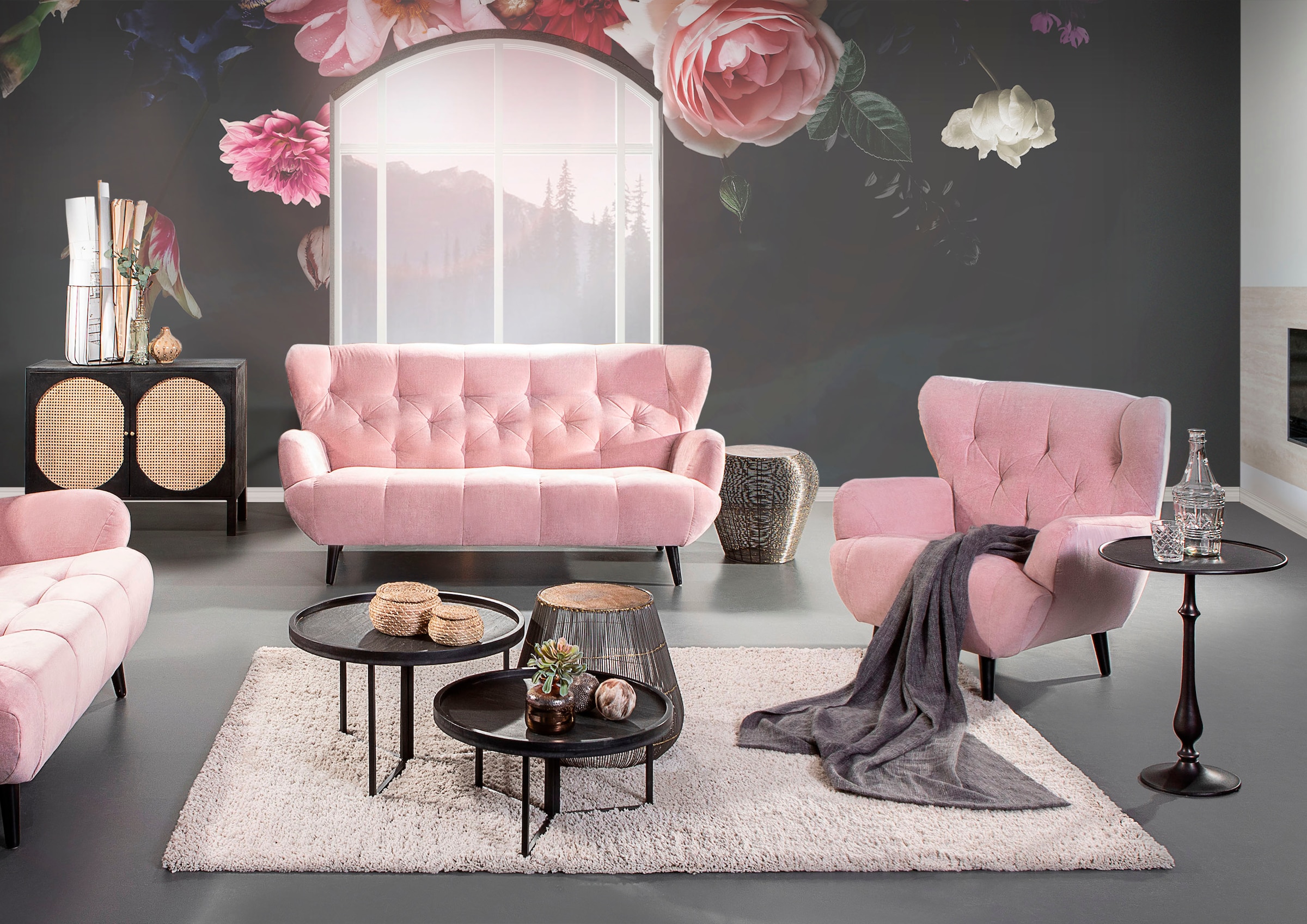 Gutmann Factory Beistelltisch »65763« mit dekorativen goldfarbenen Details