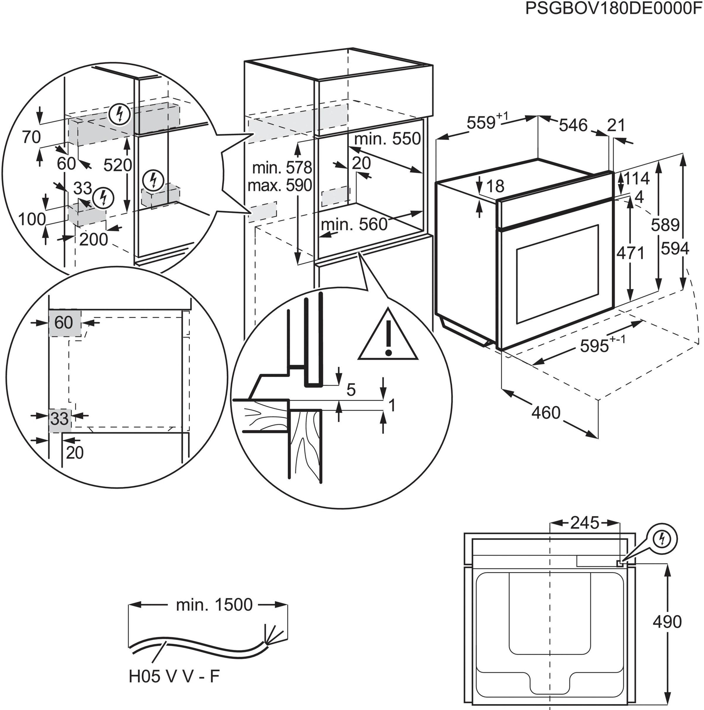 AEG Einbaubackofen »BSE79228BM«, 9000, BSE79228BM, mit Vollauszug, Steam Clean