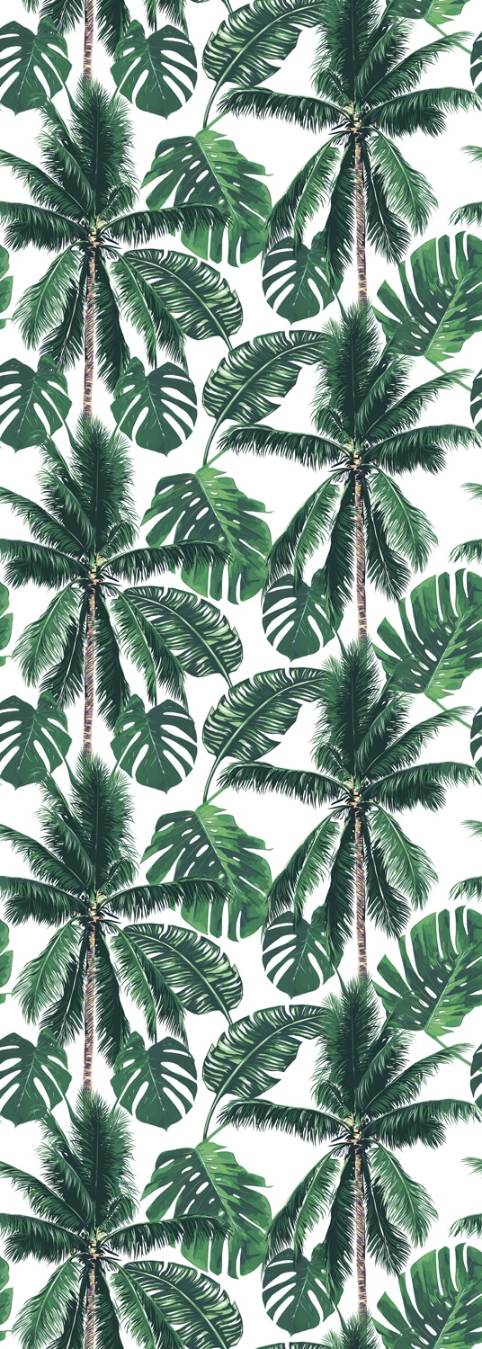 queence Vinyltapete »Palm Tree«, bedruckt-Motiv-botanisch-floral-gemustert- günstig online kaufen