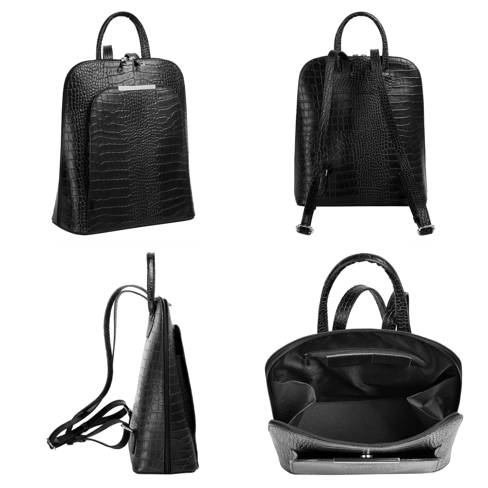 Cluty Cityrucksack, echt Leder, Made in Italy