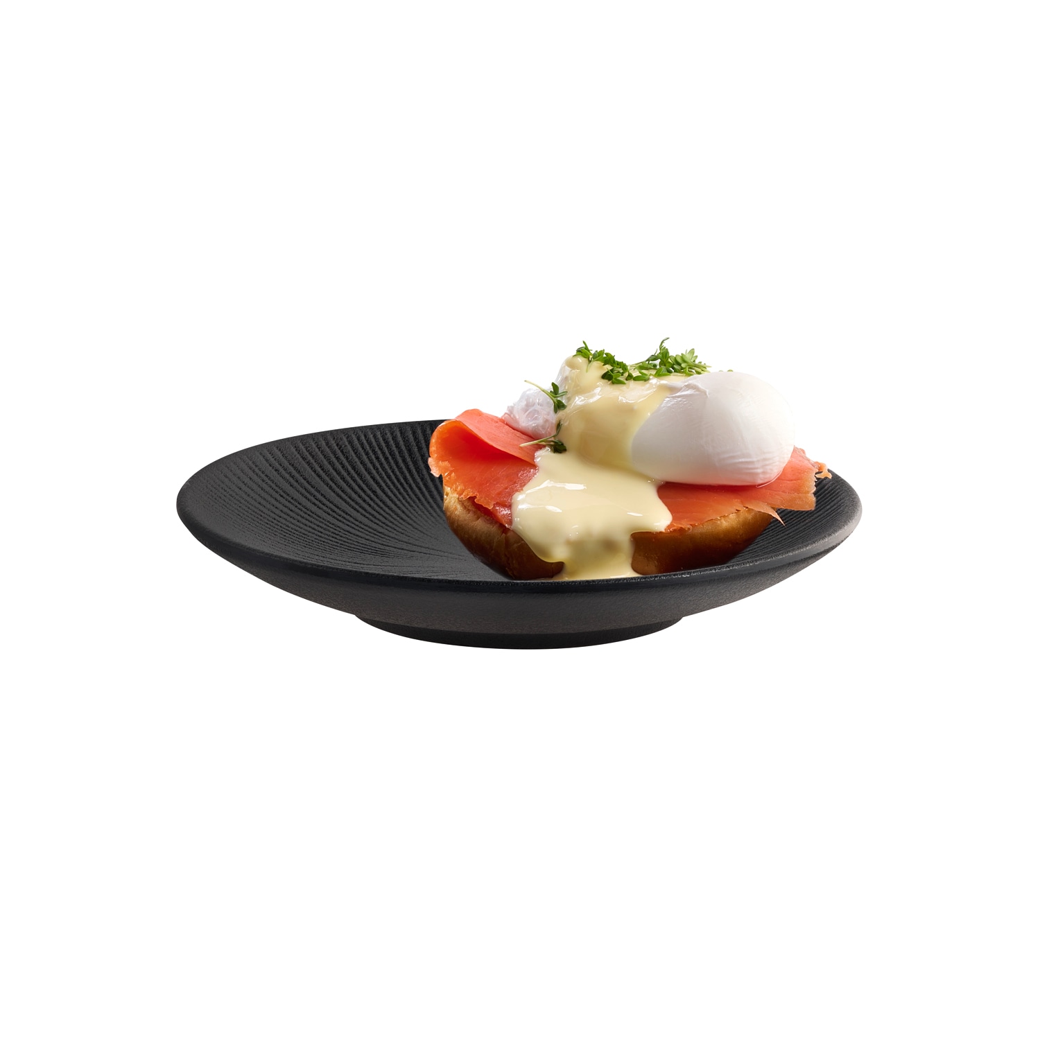 APS Teller »NERO« H: 3 cm , Melamin, schwarz