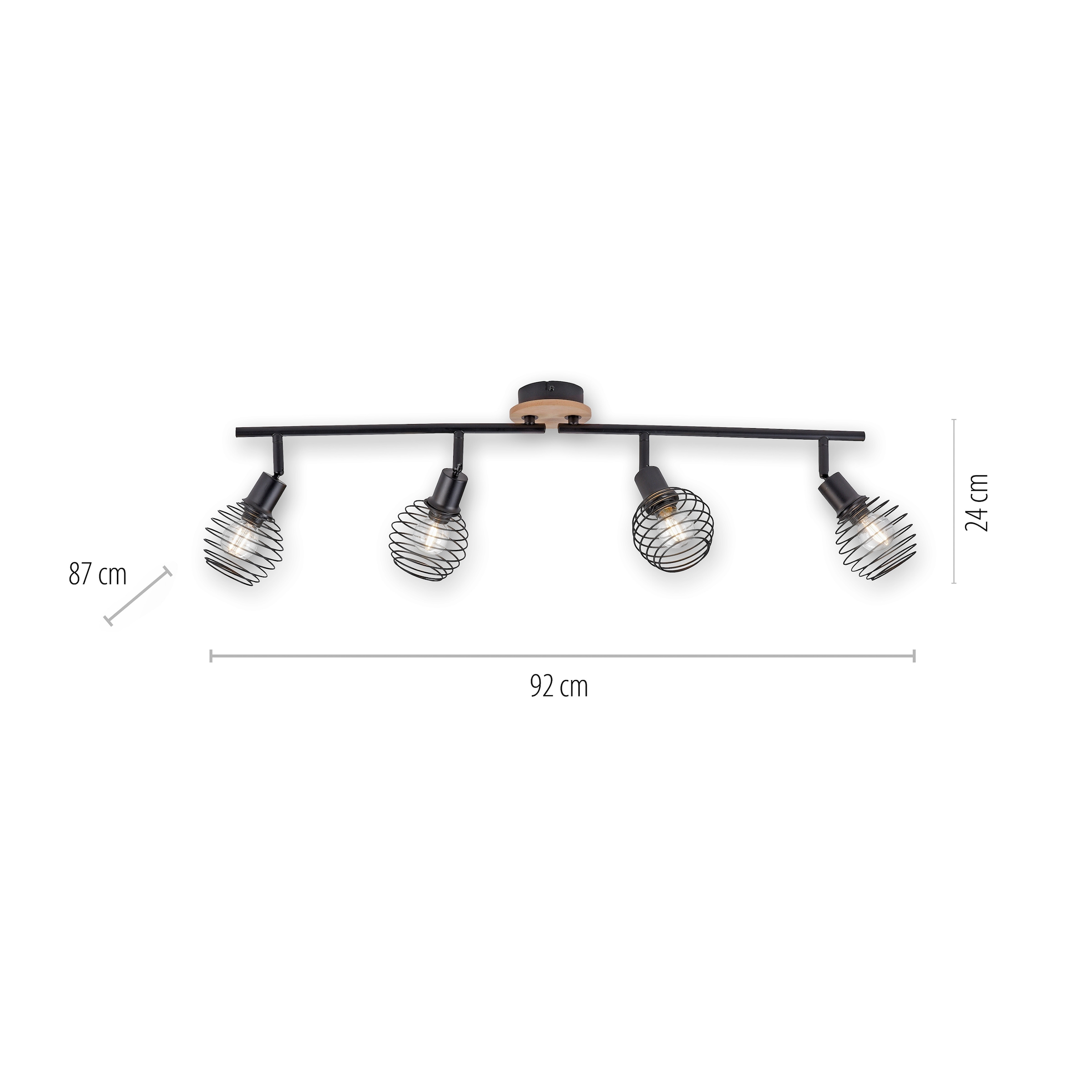 JUST LIGHT Deckenleuchte »EUGEN«, 4 flammig, Leuchtmittel E14 | ohne Leuchtmittel, ExklusiveE14