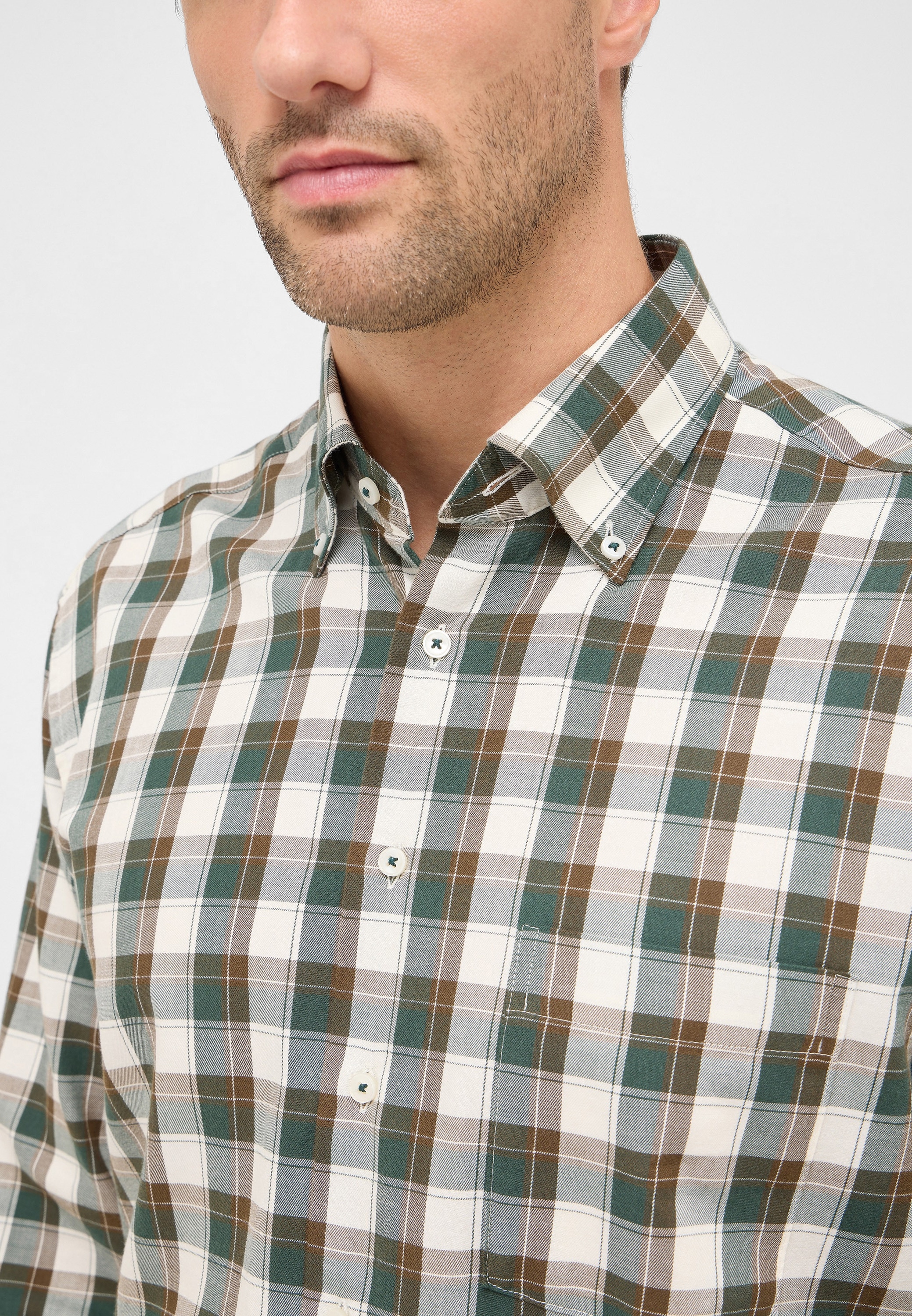 Eterna Langarmhemd »MODERN FIT« EASY IRON (bügelleicht)