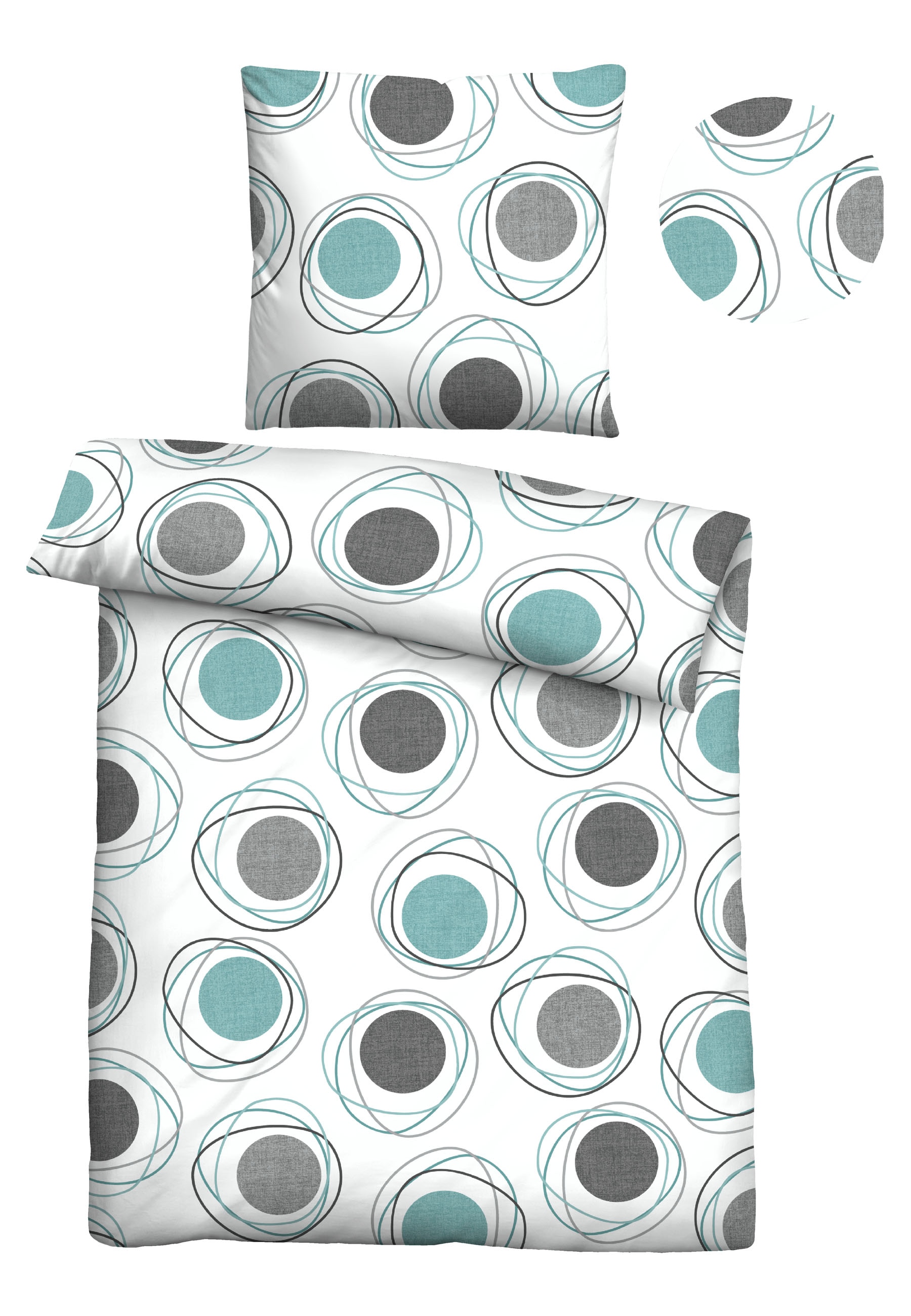 Castell - Markenbettwäsche Bettwäsche »0460126«, Polycotton, hautsympathisch, atmungsaktiv, mit Reißverschlüssen