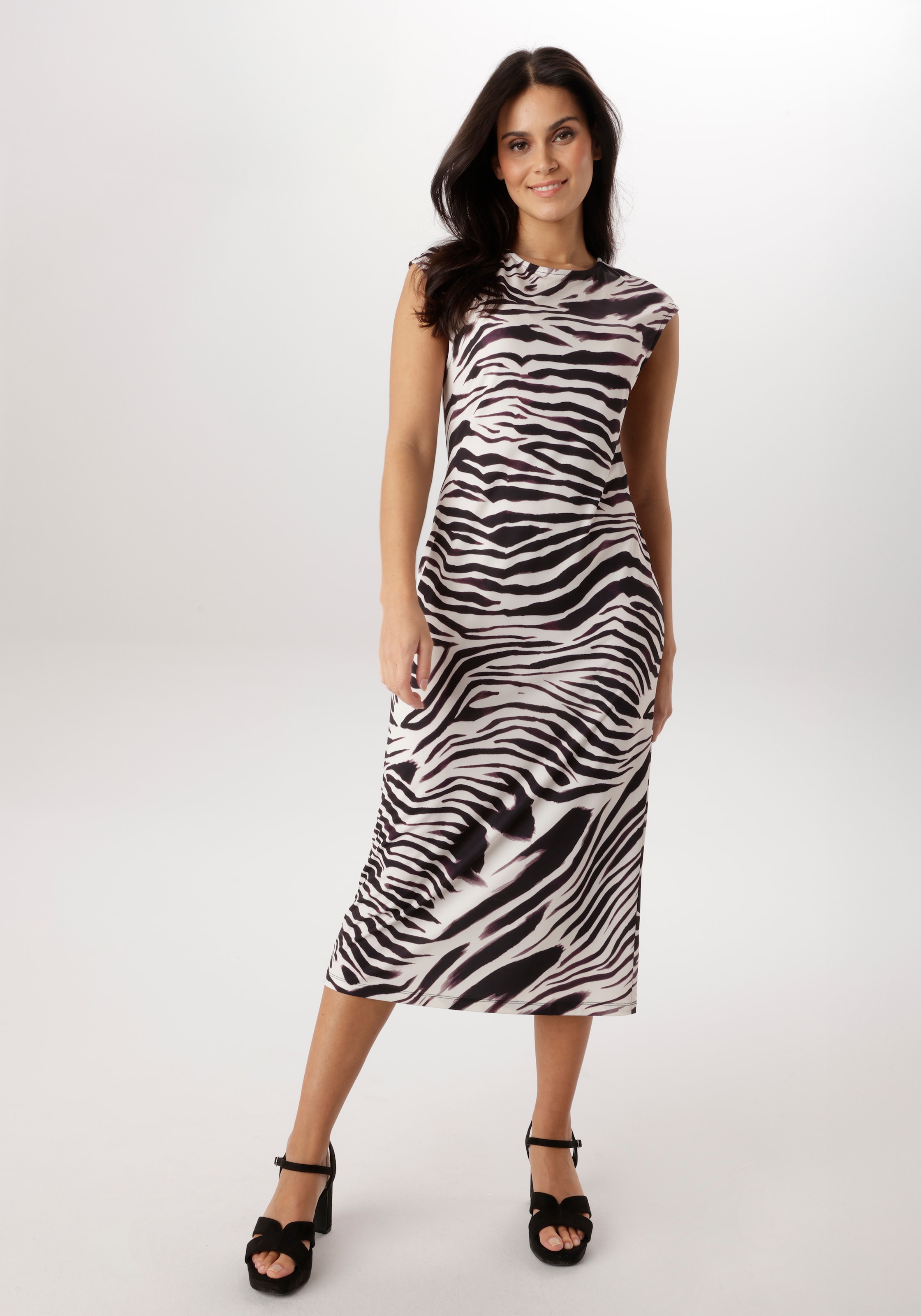 Aniston SELECTED Midikleid im trendigen und raffinierten Animal-Print allover