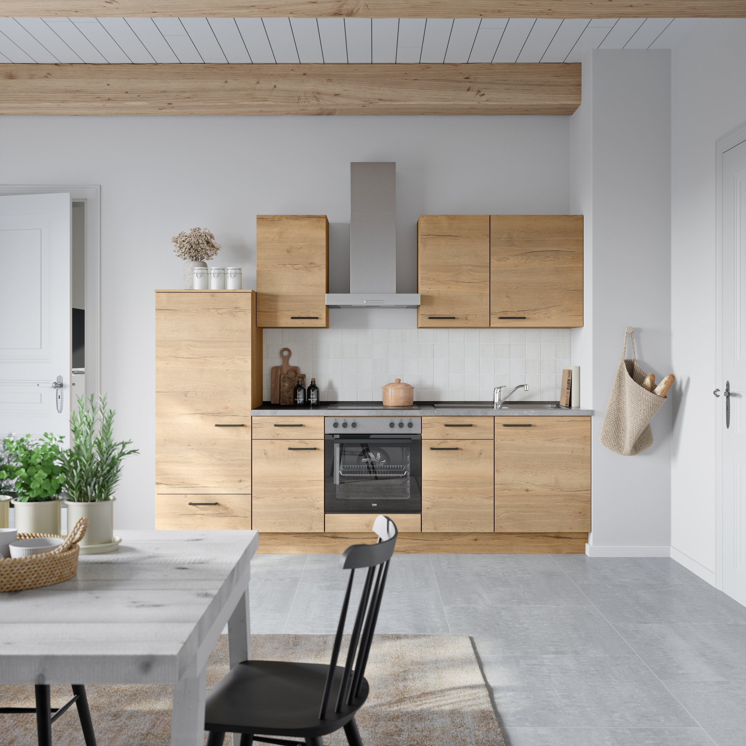 nobilia® Küchenzeile »"Structura I"«, vormontiert, Ausrichtung wählbar, Breite 270 cm, wahlw. mit E-Geräten