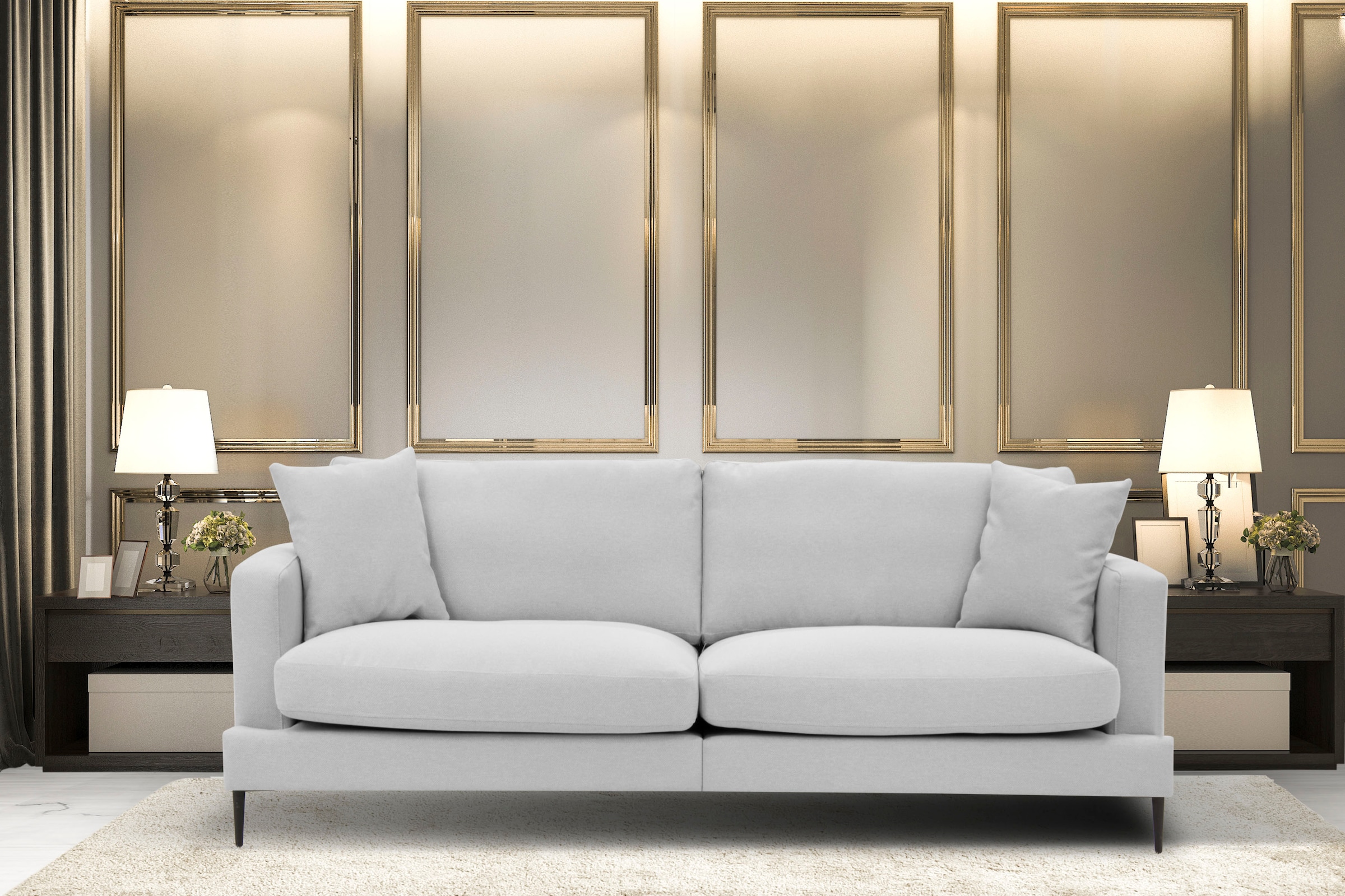 Home affaire 3-Sitzer »Cozy elegantes Designsofa, Maße B/T/H: 211/97/80 cm« günstig online kaufen