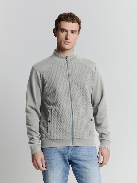 No Excess Sweater »No Excess Jacquard Sweatshirt Mit Vollreißverschluss«